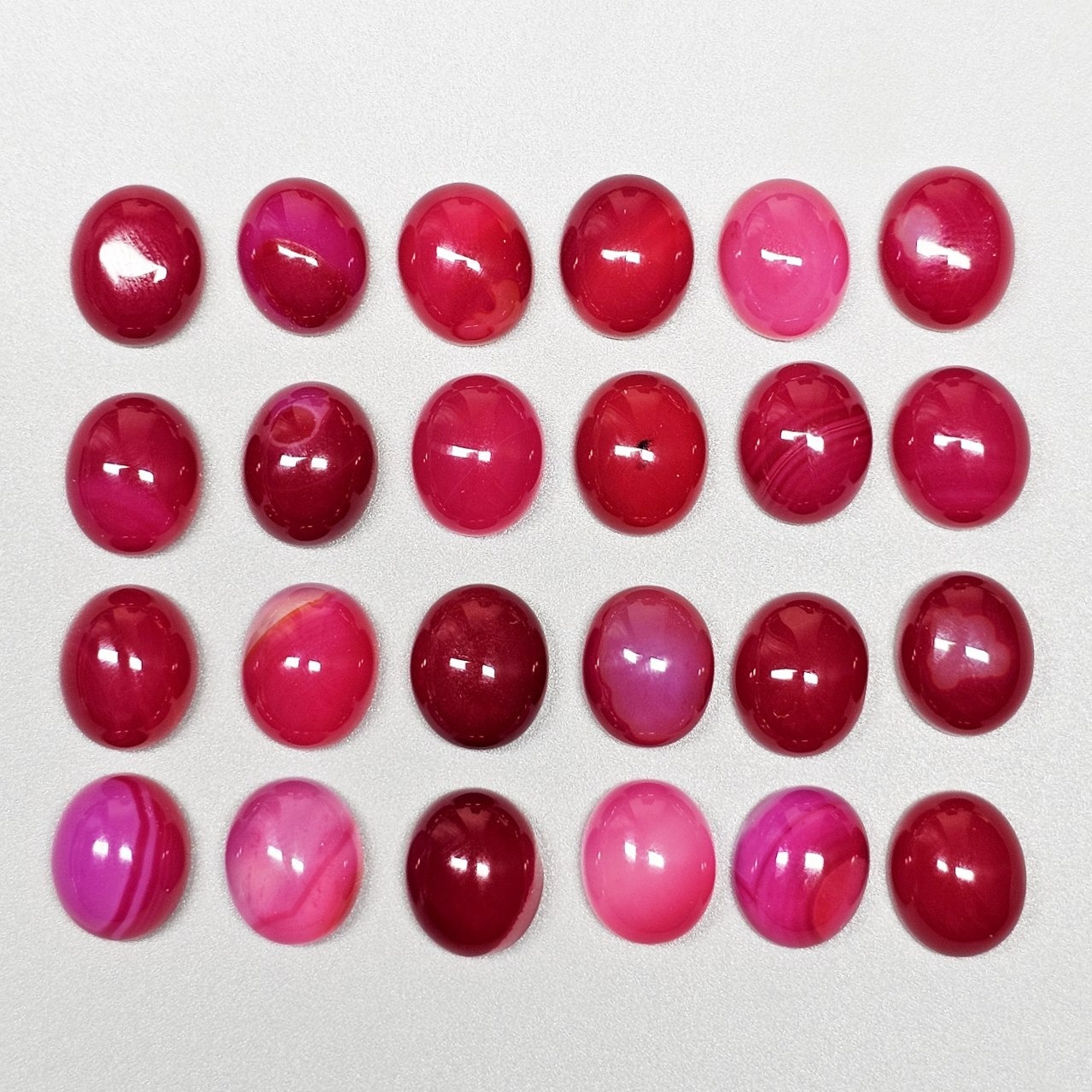  پک 24 عددی نگین عقیق صورتی معدنی کد G81217