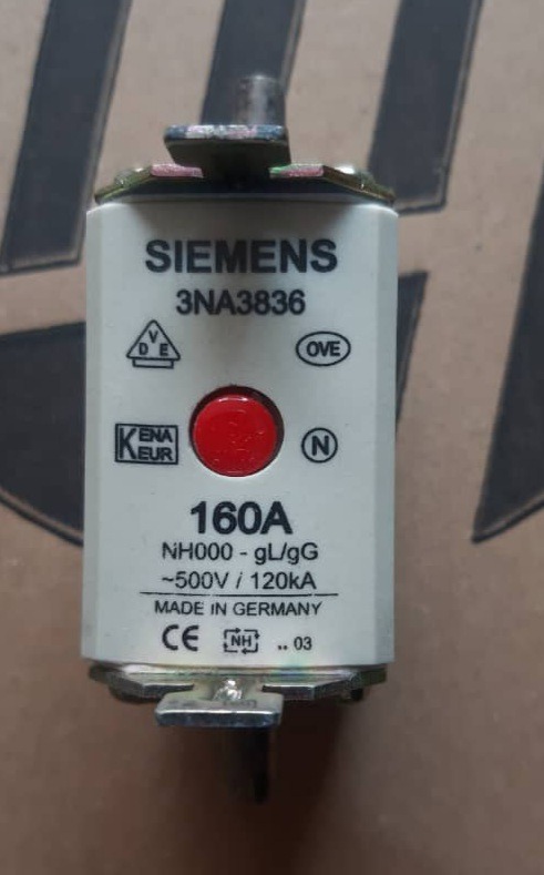 فیوز کاردی 160 امپر اصل زیمنس 3NA3836