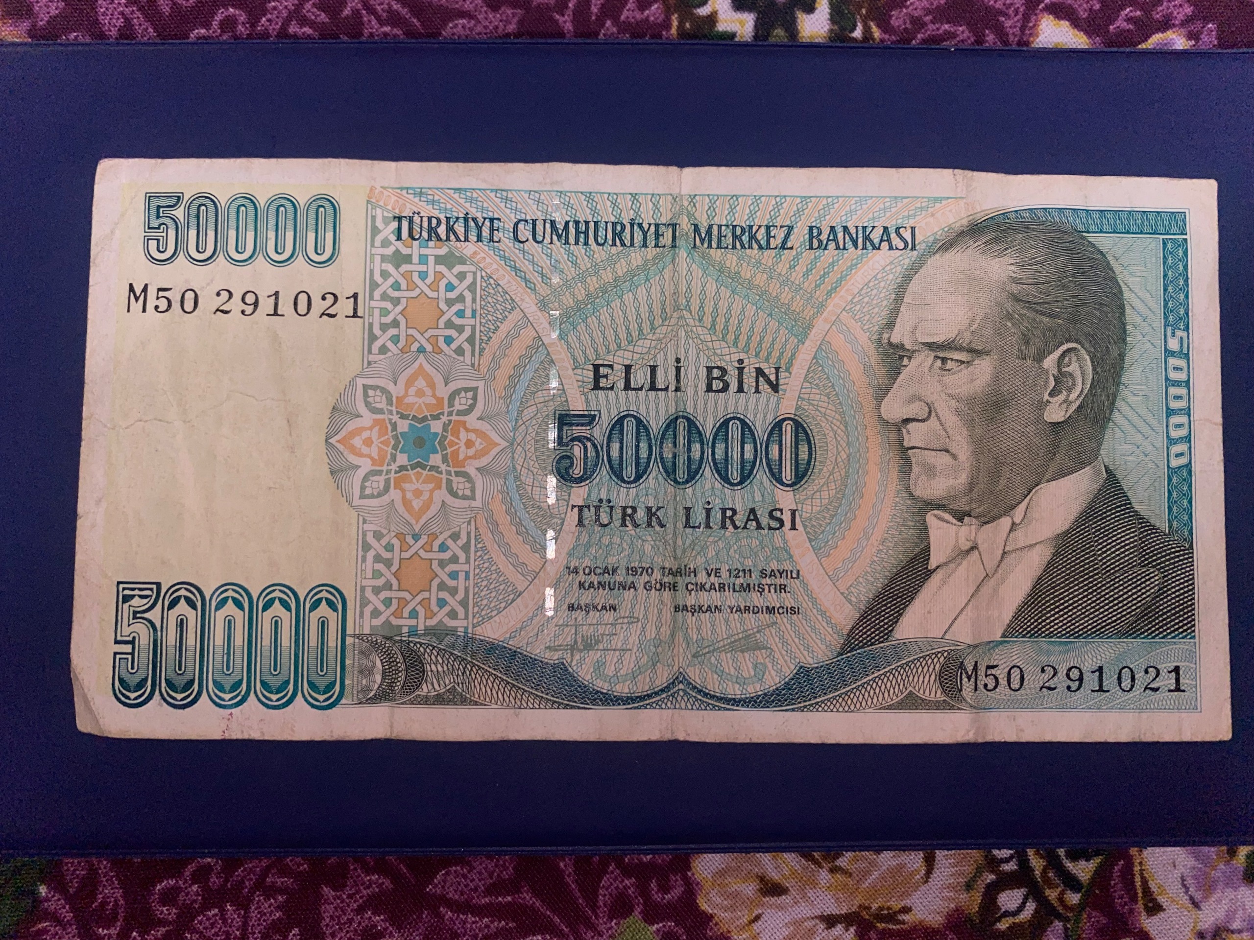 اسکناس 50000 لیر کمیاب