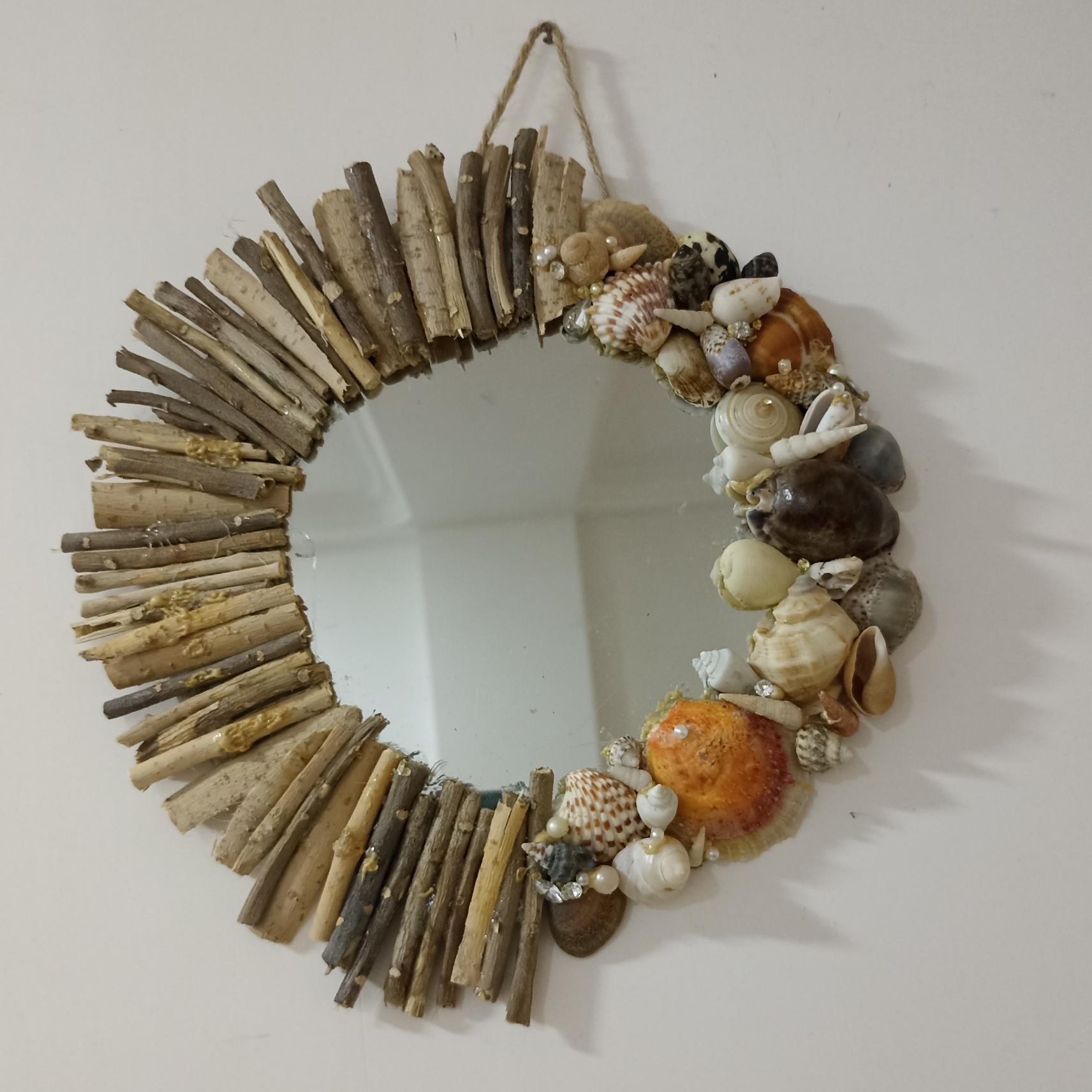 آینه صدف و چوب