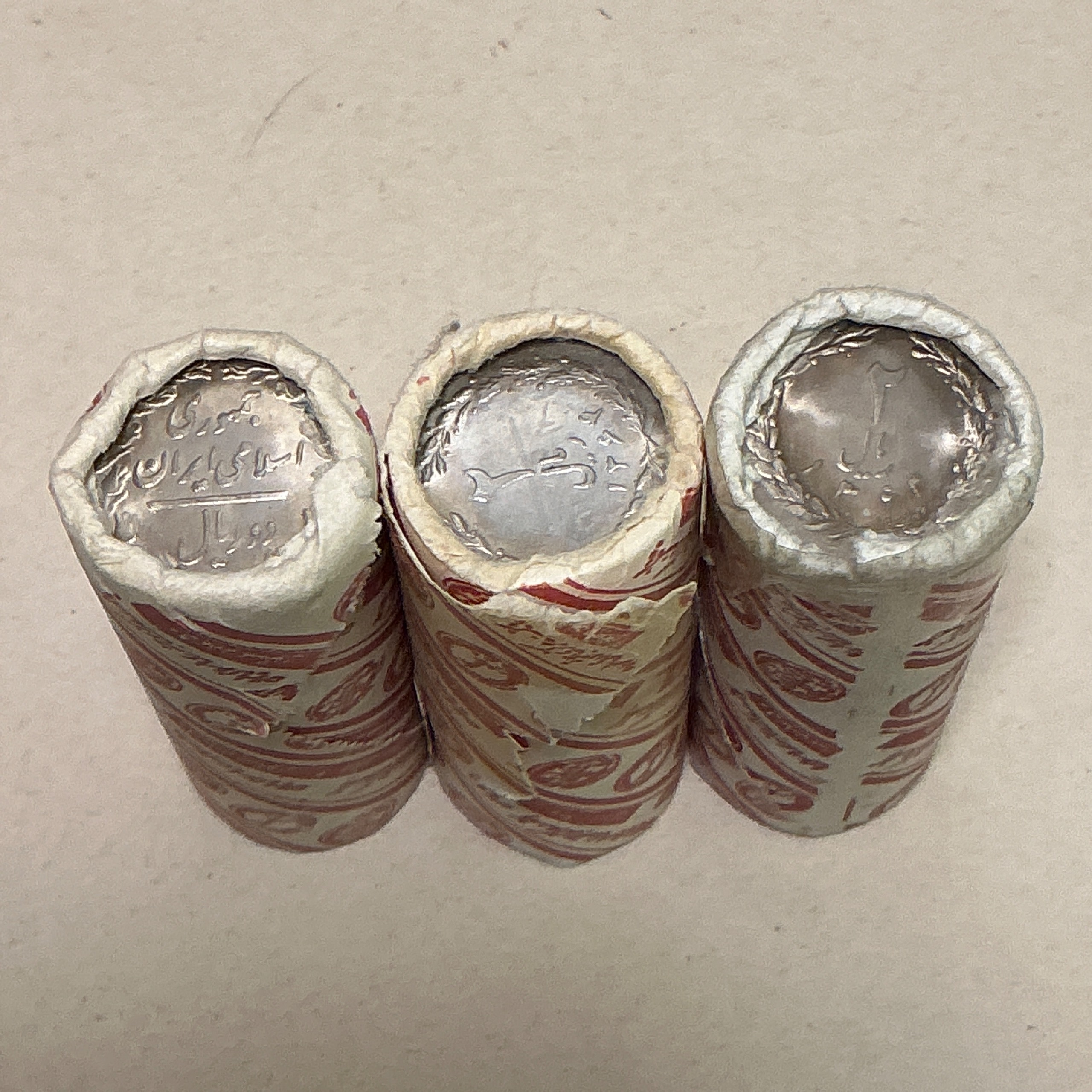 رول سکه جمهوری 3 عدد 2 ریال ایراد دار