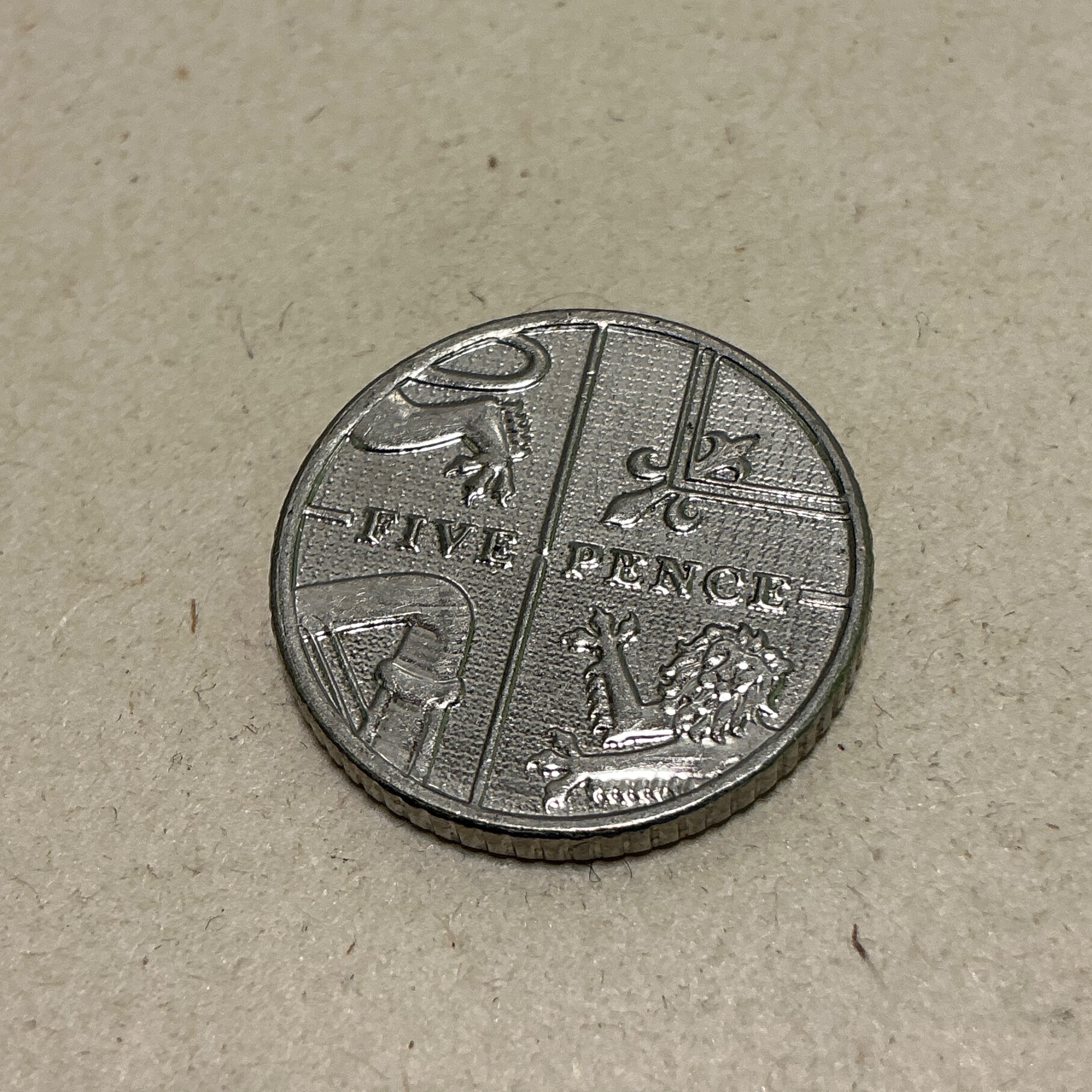 سکه خارجی 5 پنی الیزابت سپر