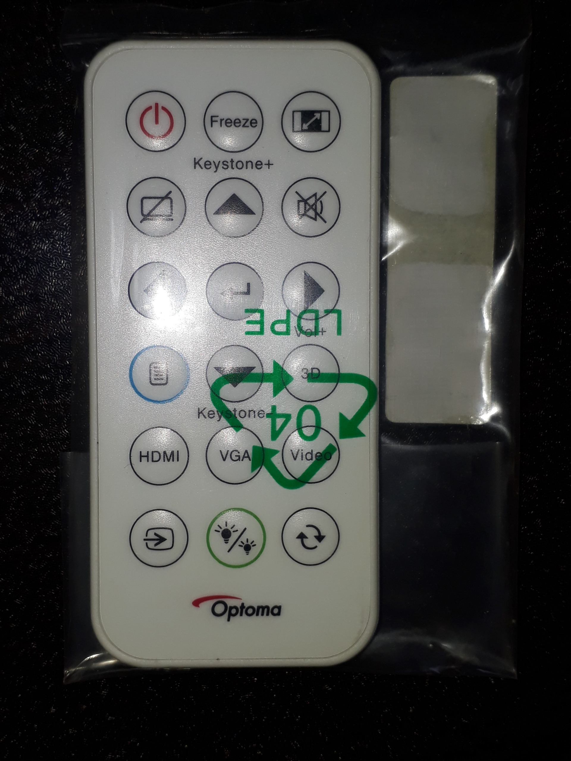 ریموت اصلی ویدیو پروژکتور اوپتوما(Optoma)