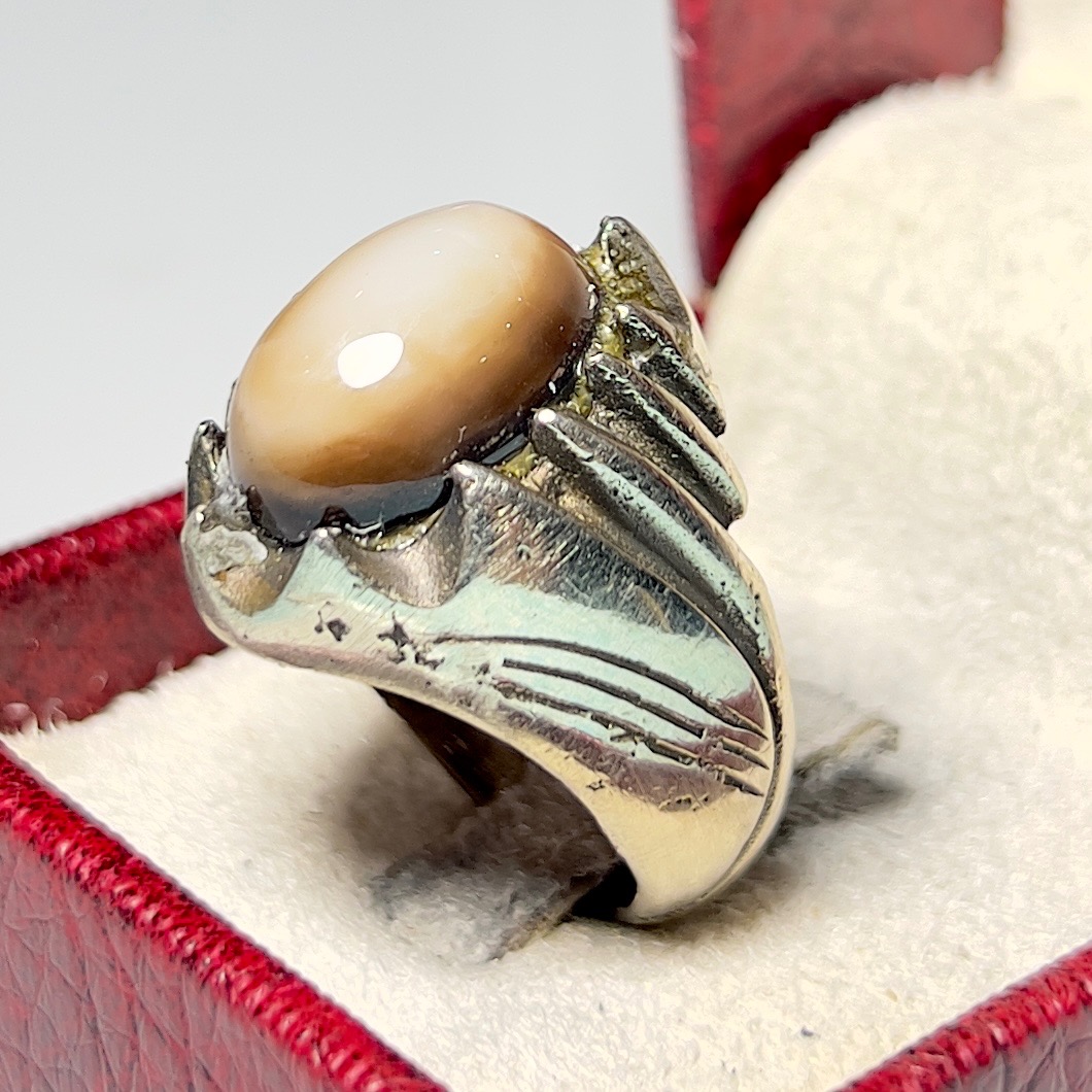 انگشتر عقیق هاله دار خاص کلکسیونی