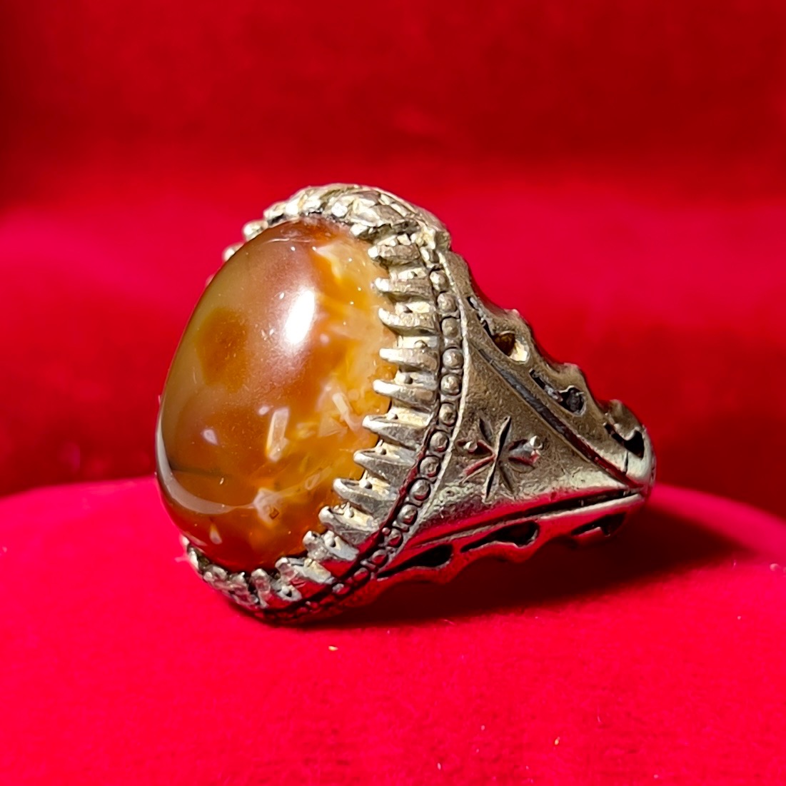 انگشترشجر بی نظیر خرمایی یمنی خاص معدنی