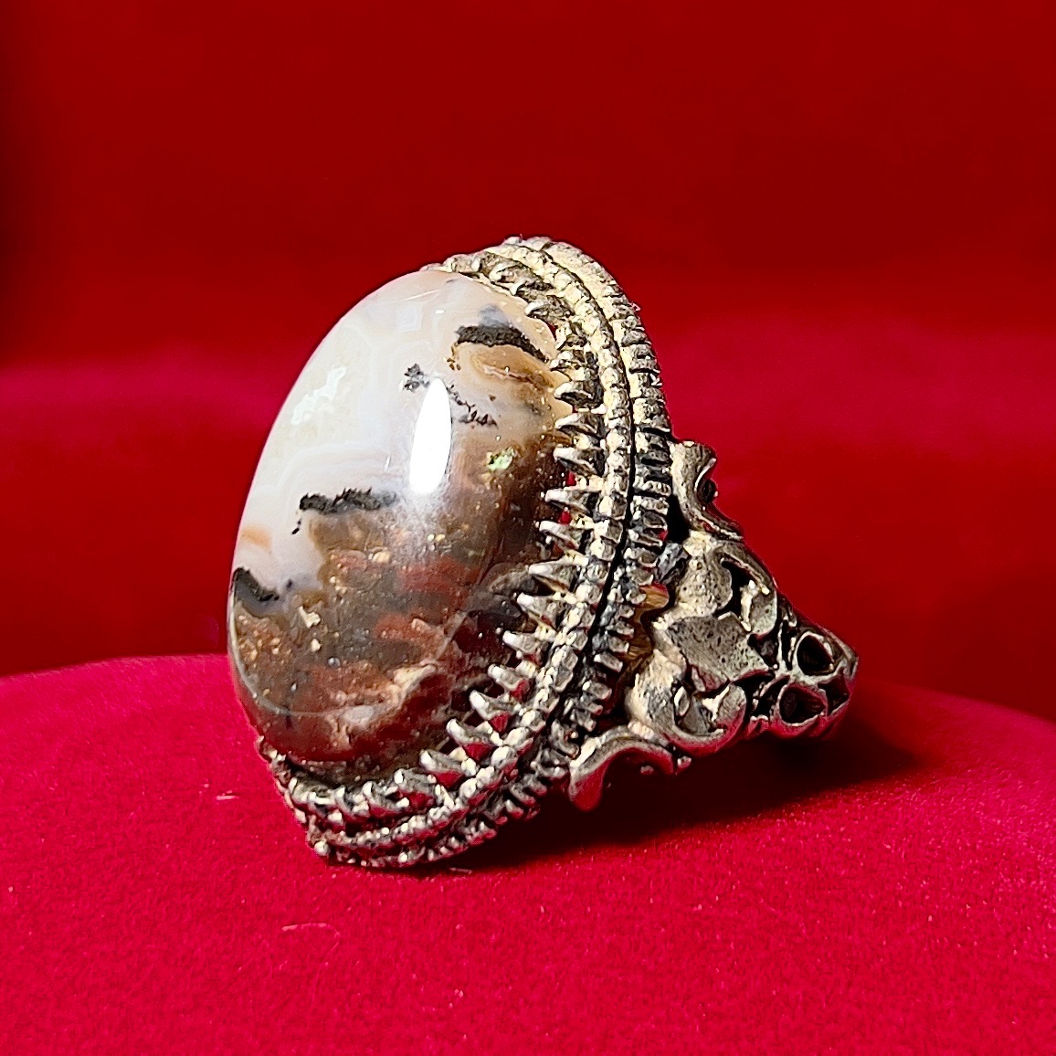 انگشتر فاخر شجر منظره اصل معدنی