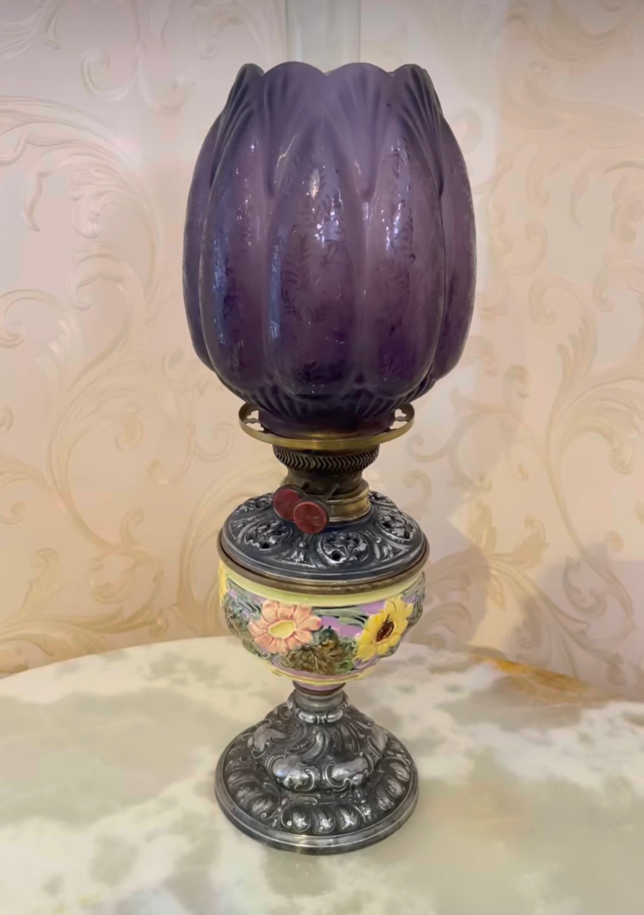 چراغ سفالی فرانسوی