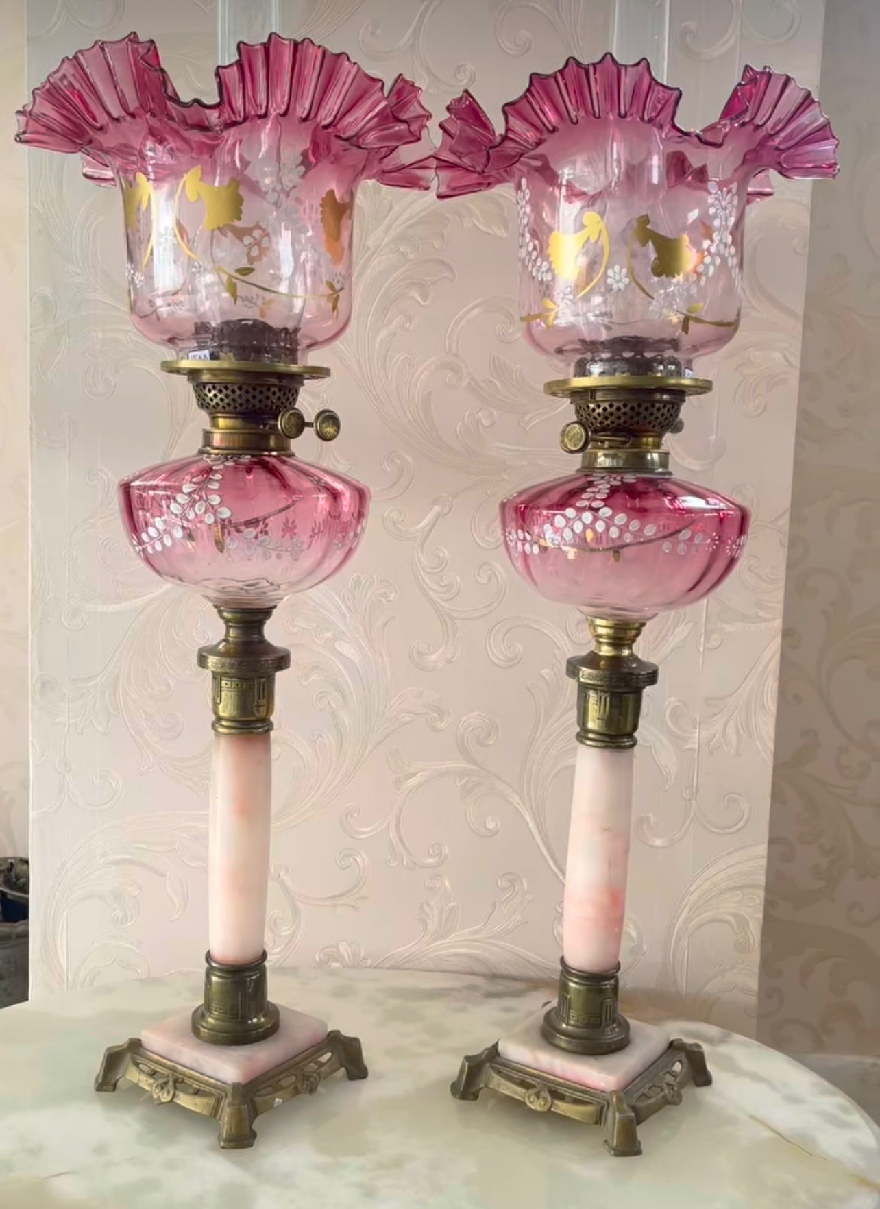 چراغ گل پنبه ای فرانسوی