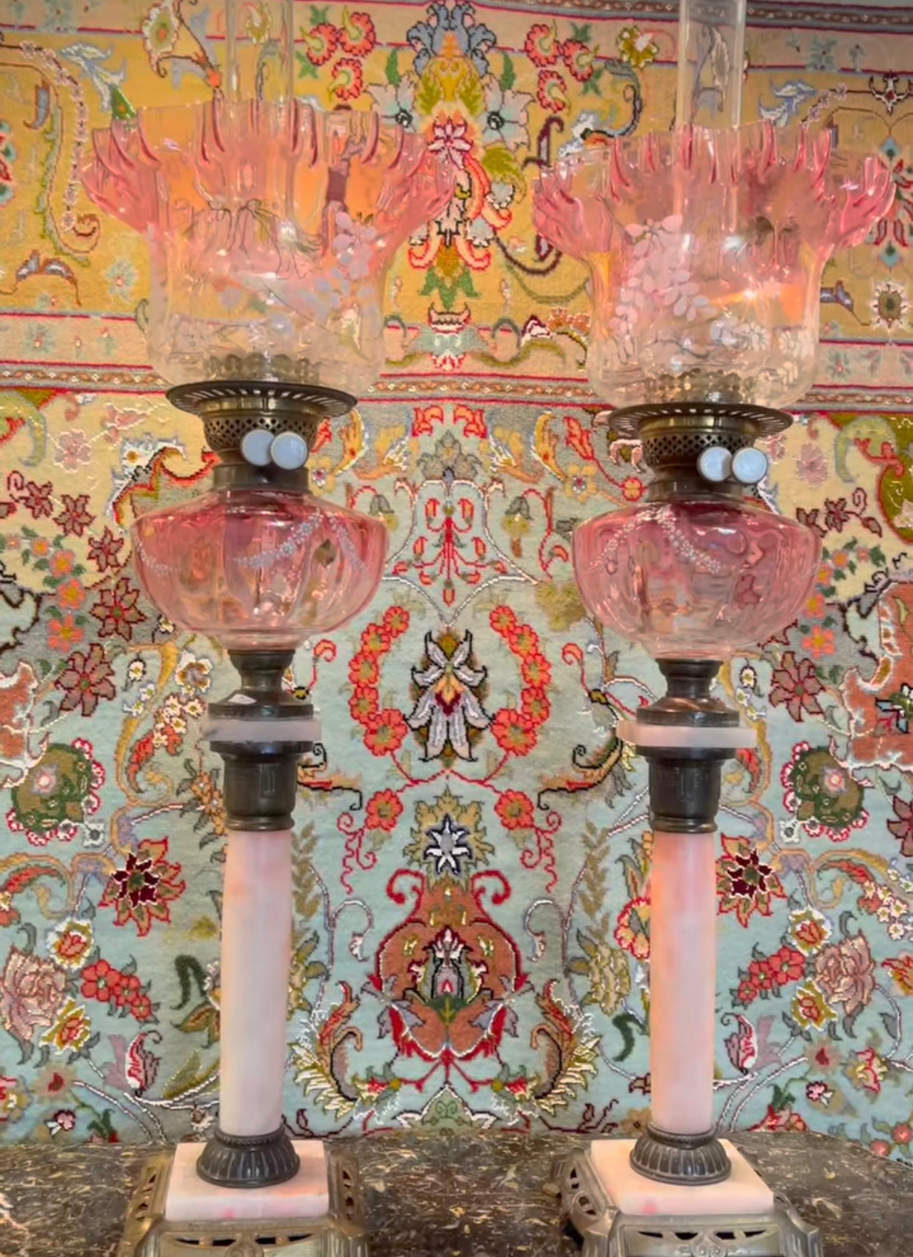 چراغ گل پنبه ای فرانسوی