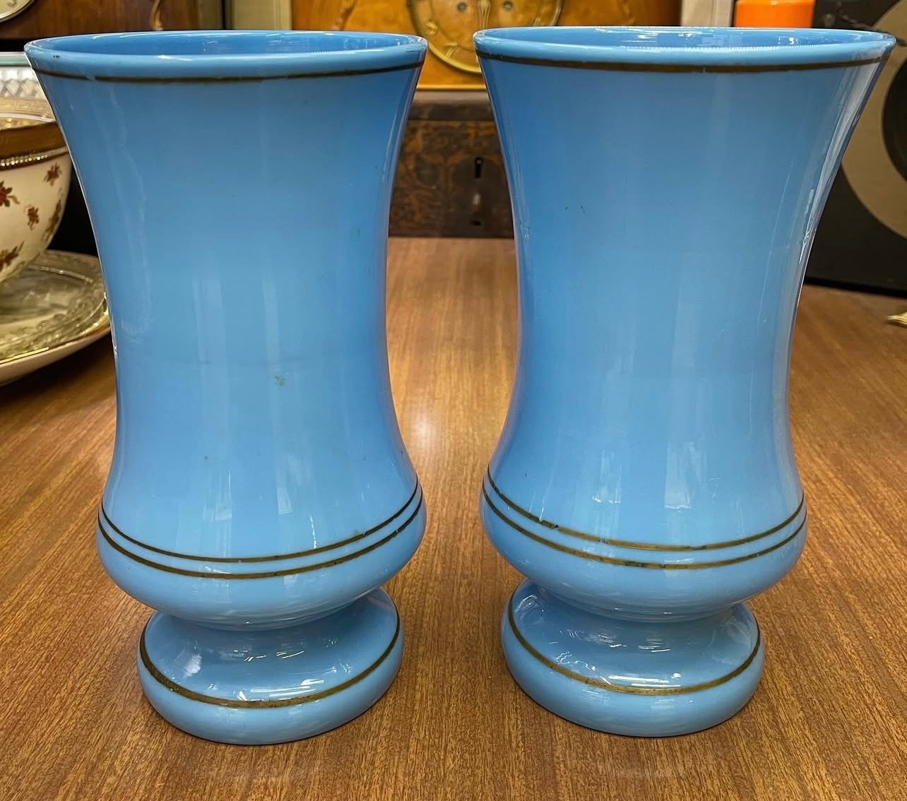 جفت گلدان اوپالین فرانسوی