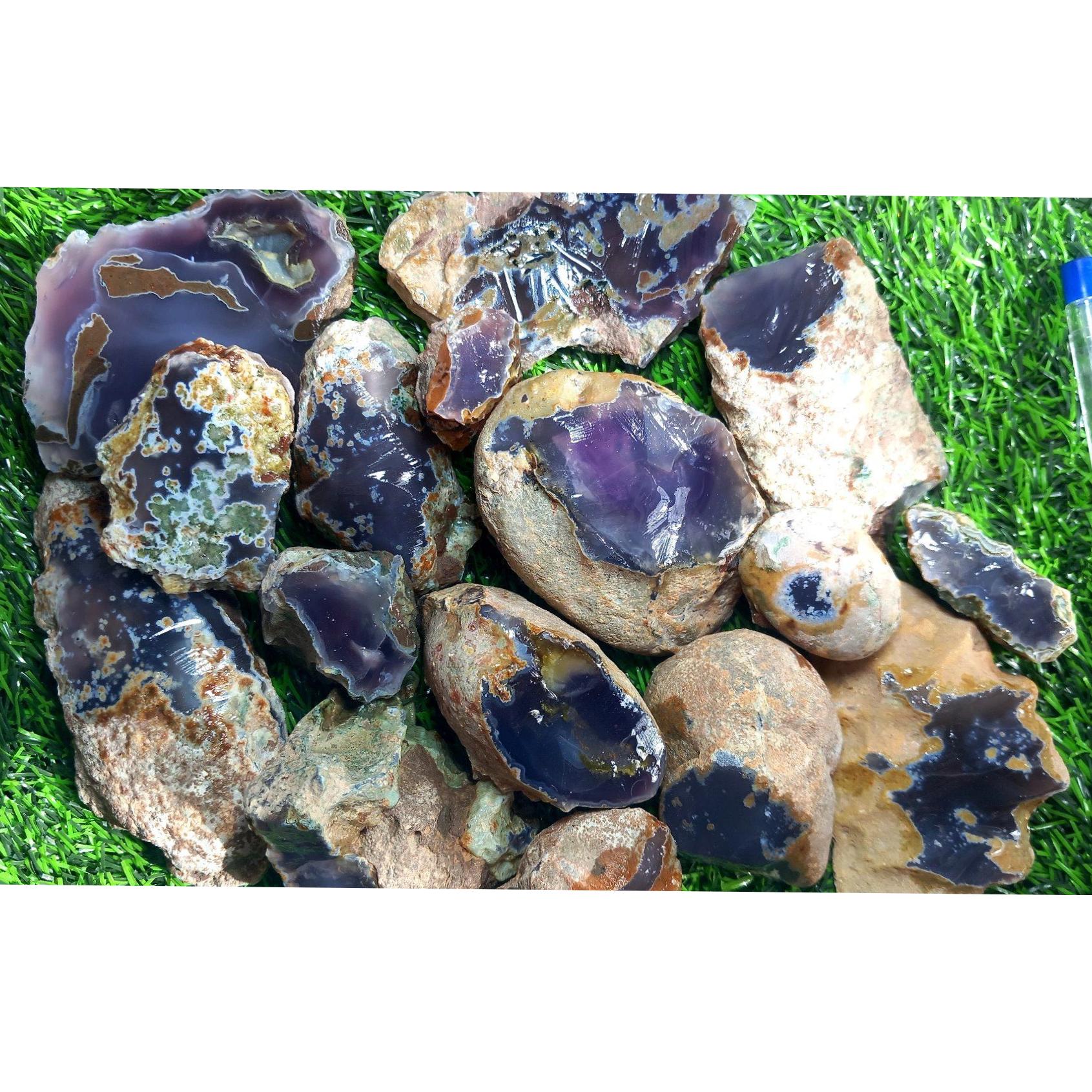 مجموعه16عددی عقیق سوسنی تیره و آبدار