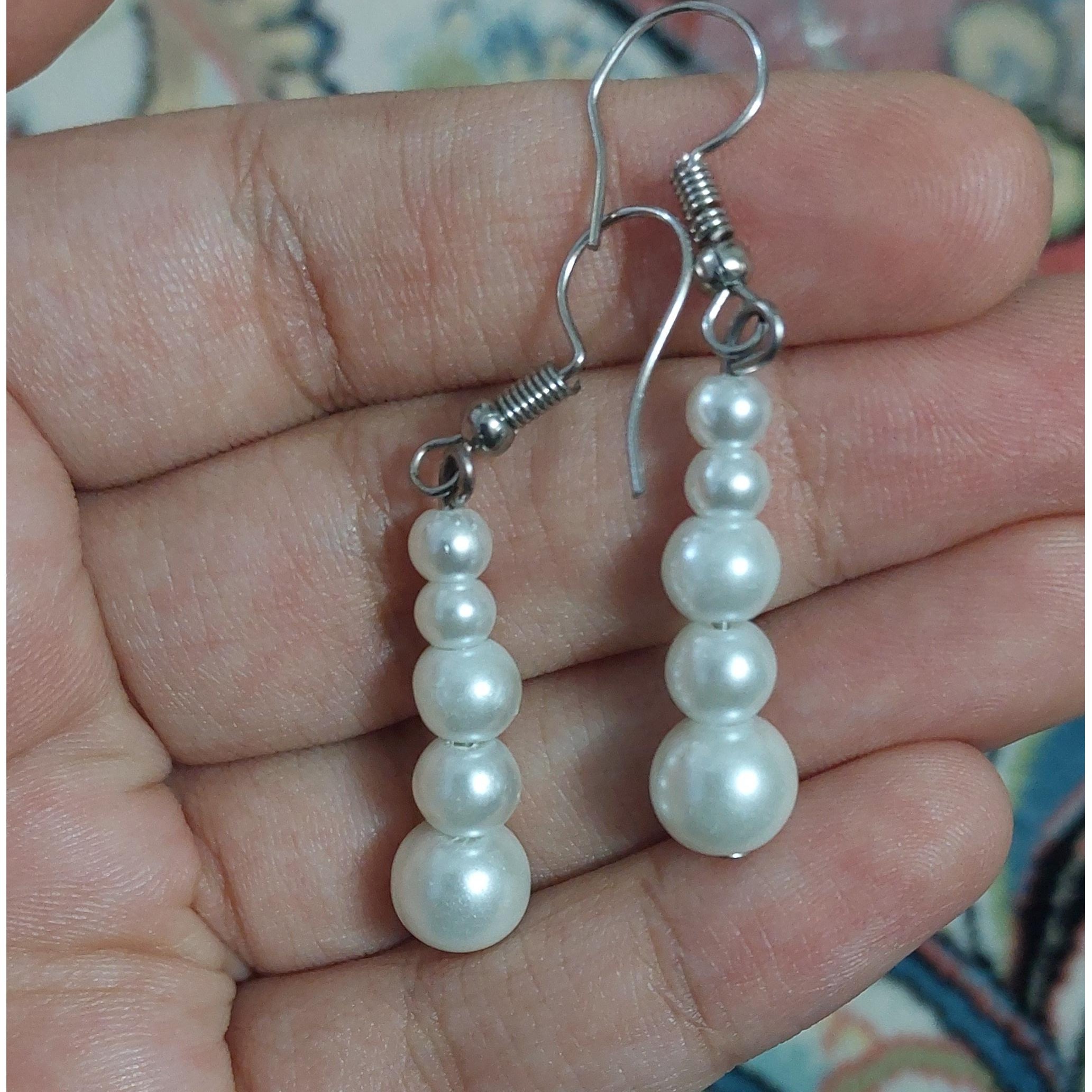 گوشواره استیل مرواریدی