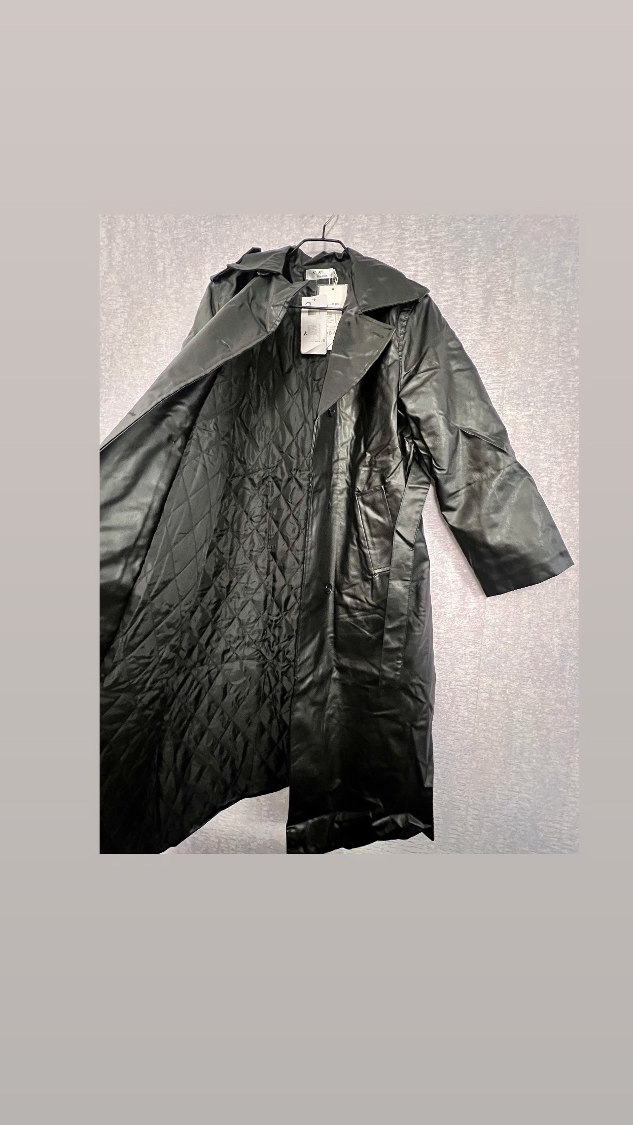 پالتوی چرم مصنوعی مشکی