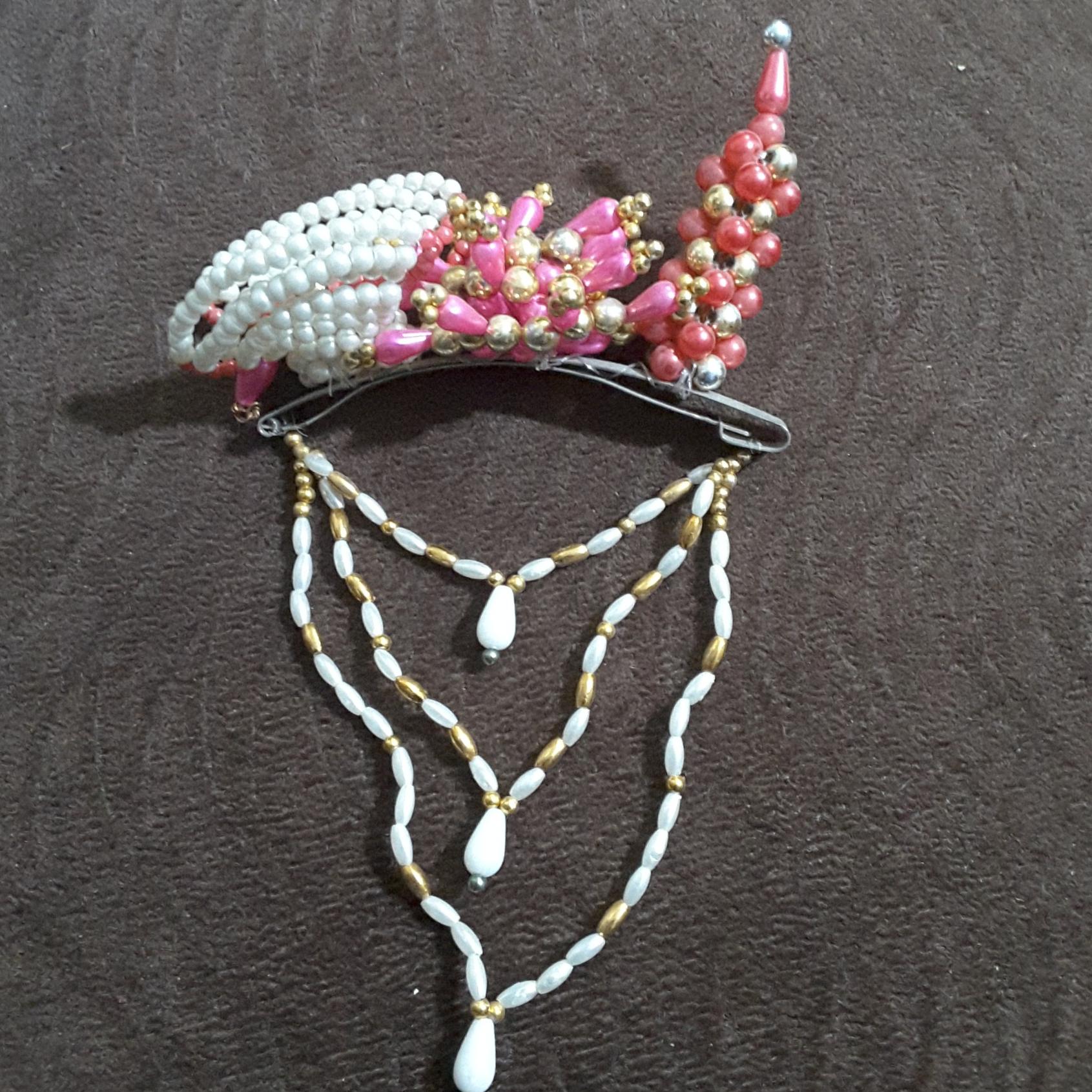 گل سر دستبافت شمع گل پروانه