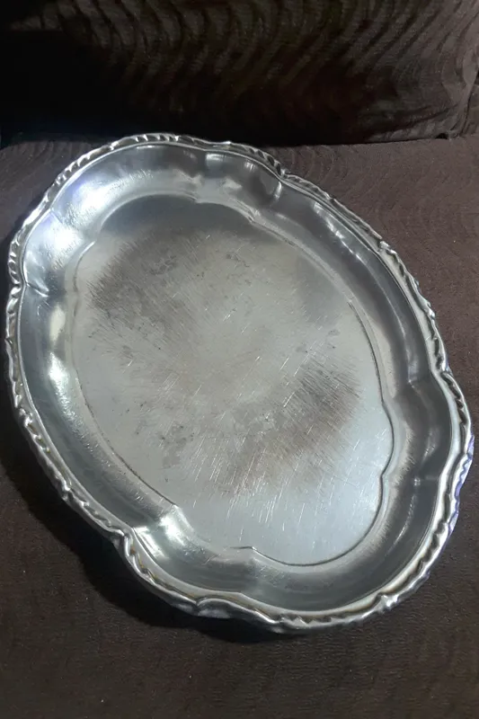 سینی قدیمی استیل