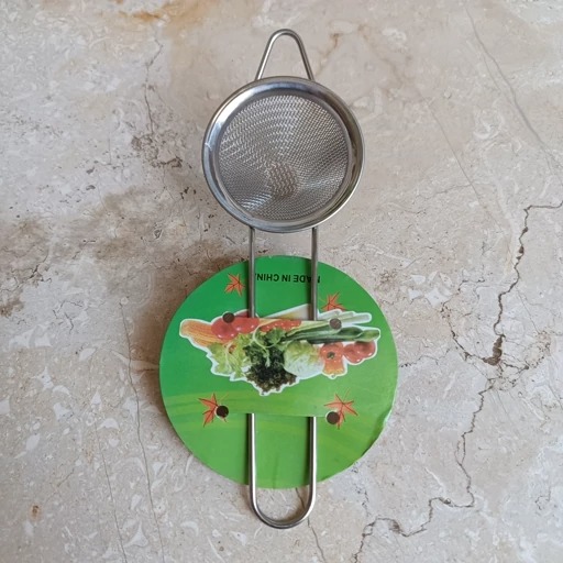 صافی چای استیل دسته دار ارتفاع 16