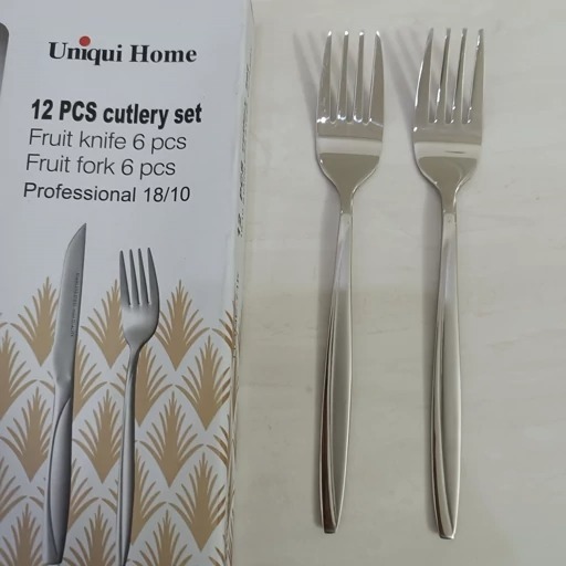چنگال میوه خوری استیل یونیک12تایی آهنربا نگیر