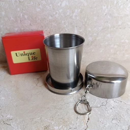 لیوان تاشو استیل یونیک لایف