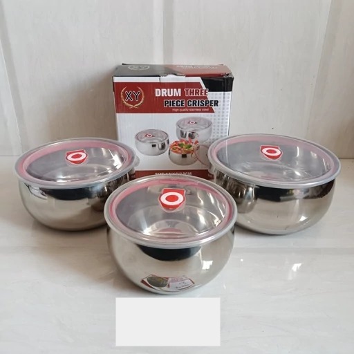 ظرف غذا نگهدارنده 3 عددی سوپاپ دار استیل وارداتی