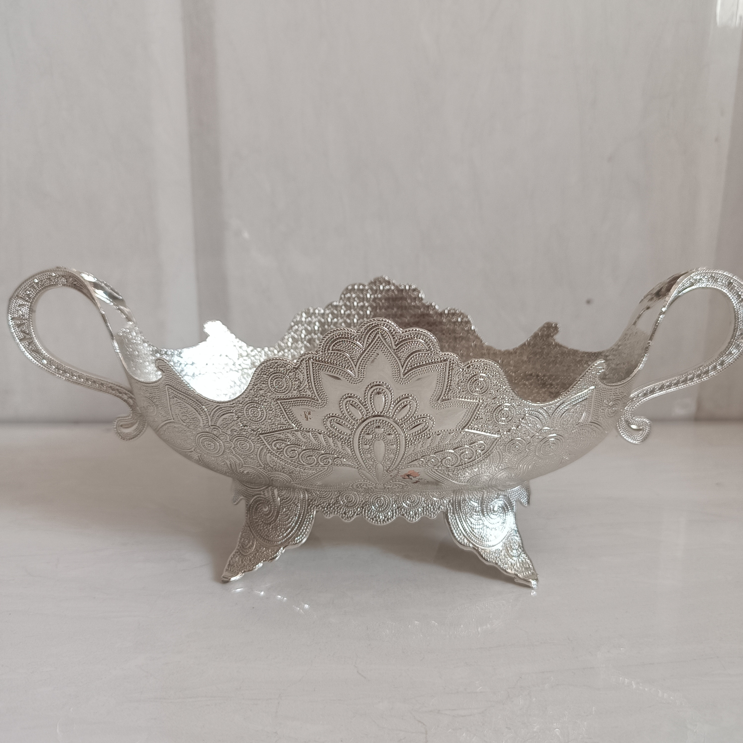 کشکول سیلور نقره ای طرحدار مارک آسنا