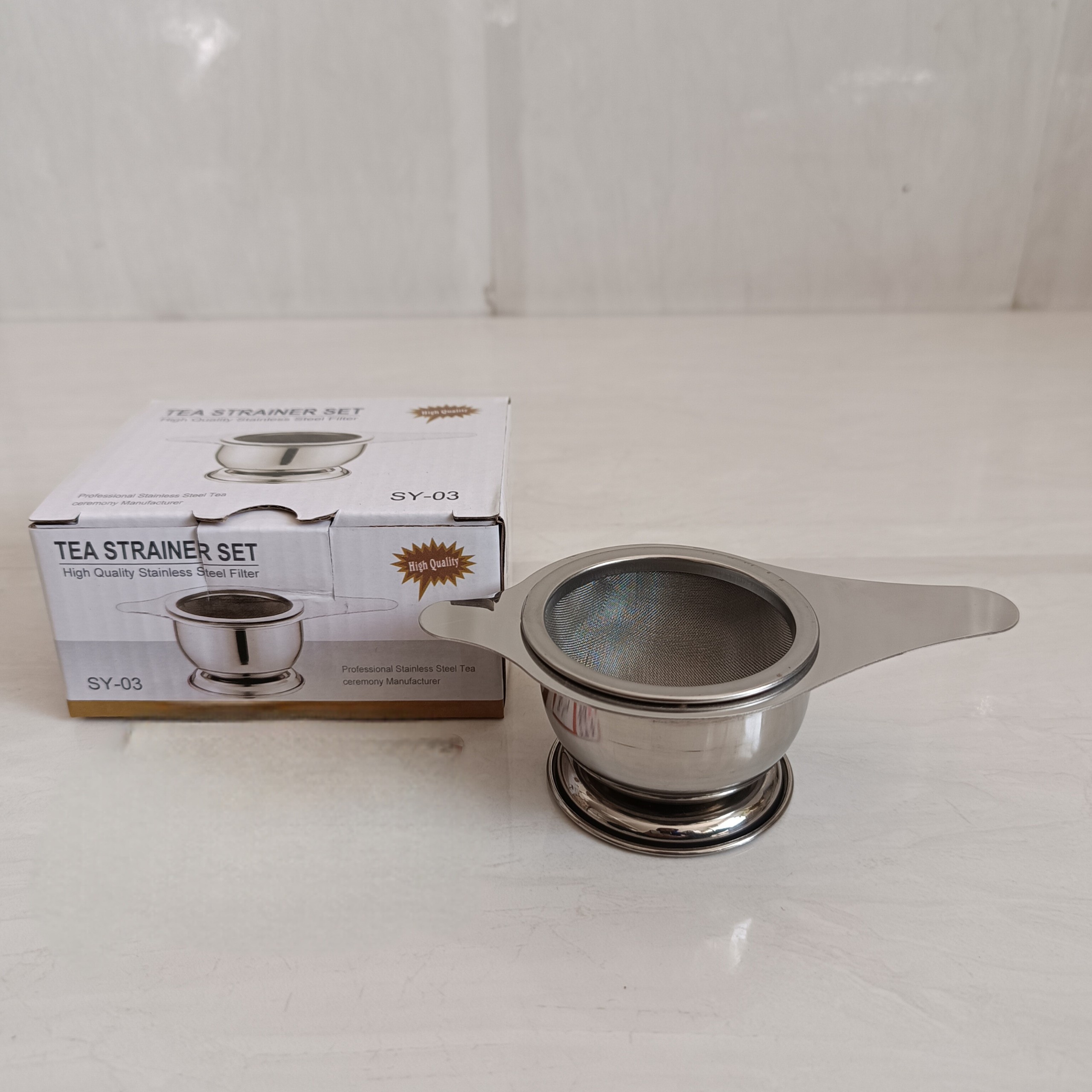 صافی چای زیره دار تمام استیل نقره ای