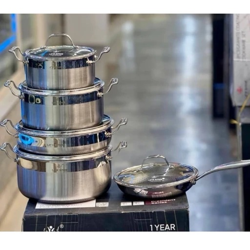 سرویس قابلمه استیل 10 پارچه لیزری لایف اسمایل