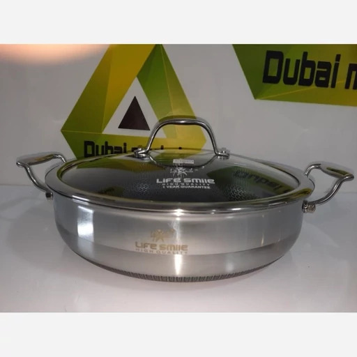 ماهیتابه تابه سایز 28 استیل لیزری برند لایف اسمایل