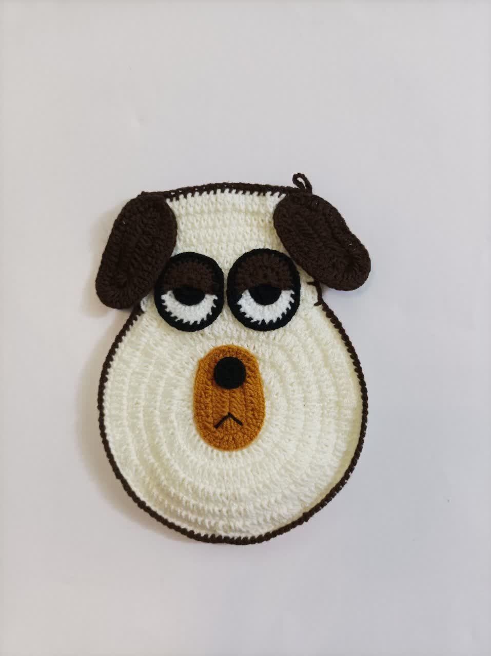 لیف حمام دستبافت کودک مدل هاپو غمگین