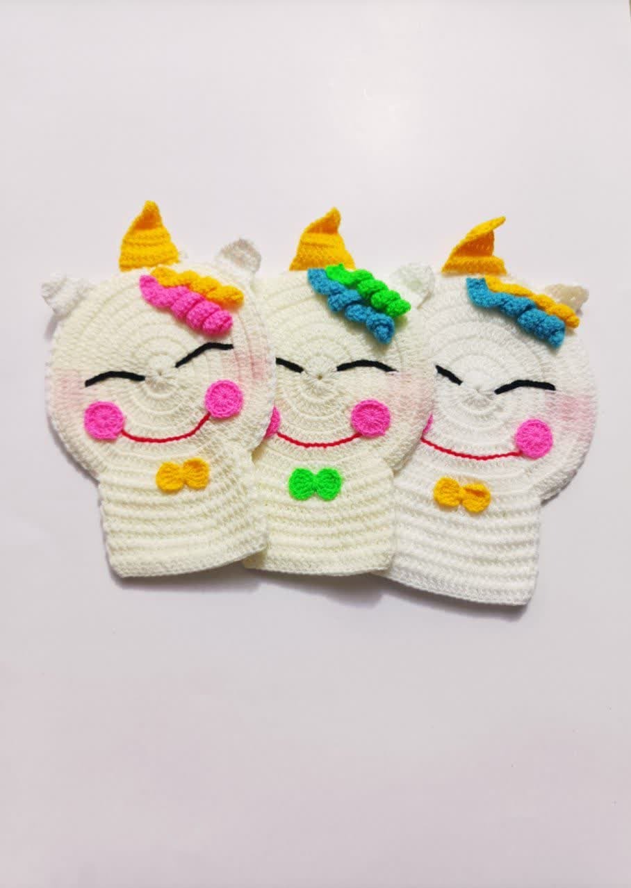 لیف حمام دستبافت کودک مدل تک شاخ موفرفری