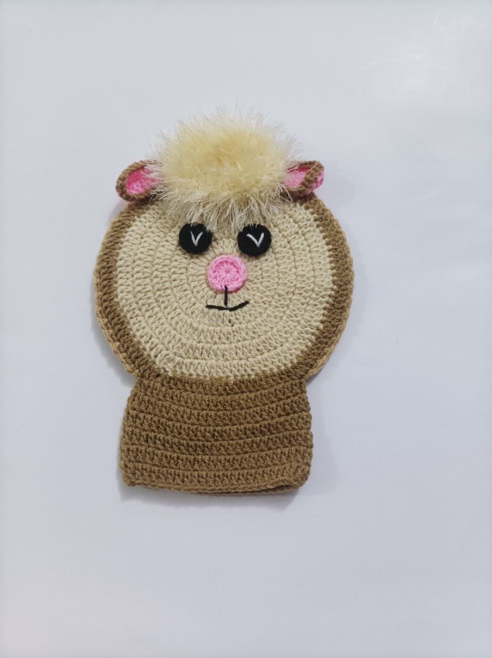 لیف حمام دستبافت کودک مدل ببعی پشمالو