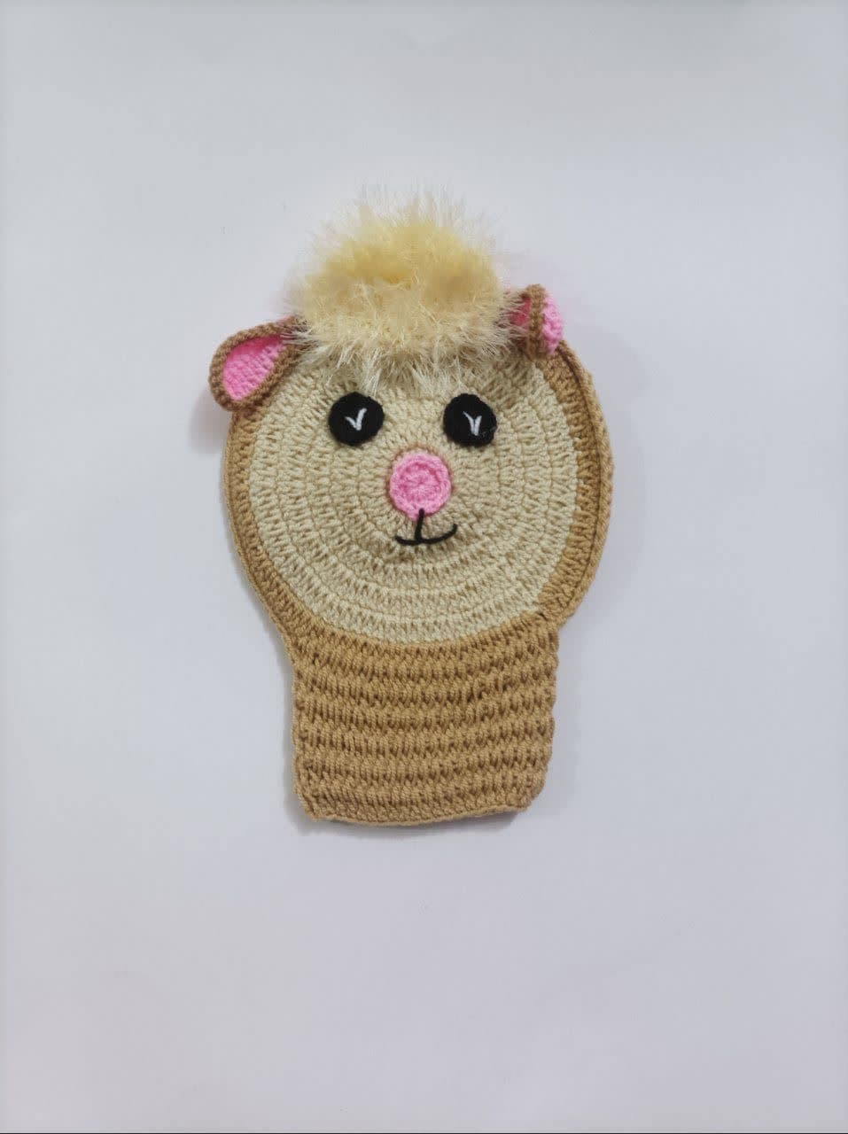 لیف حمام دستبافت کودک مدل ببعی پشمالو