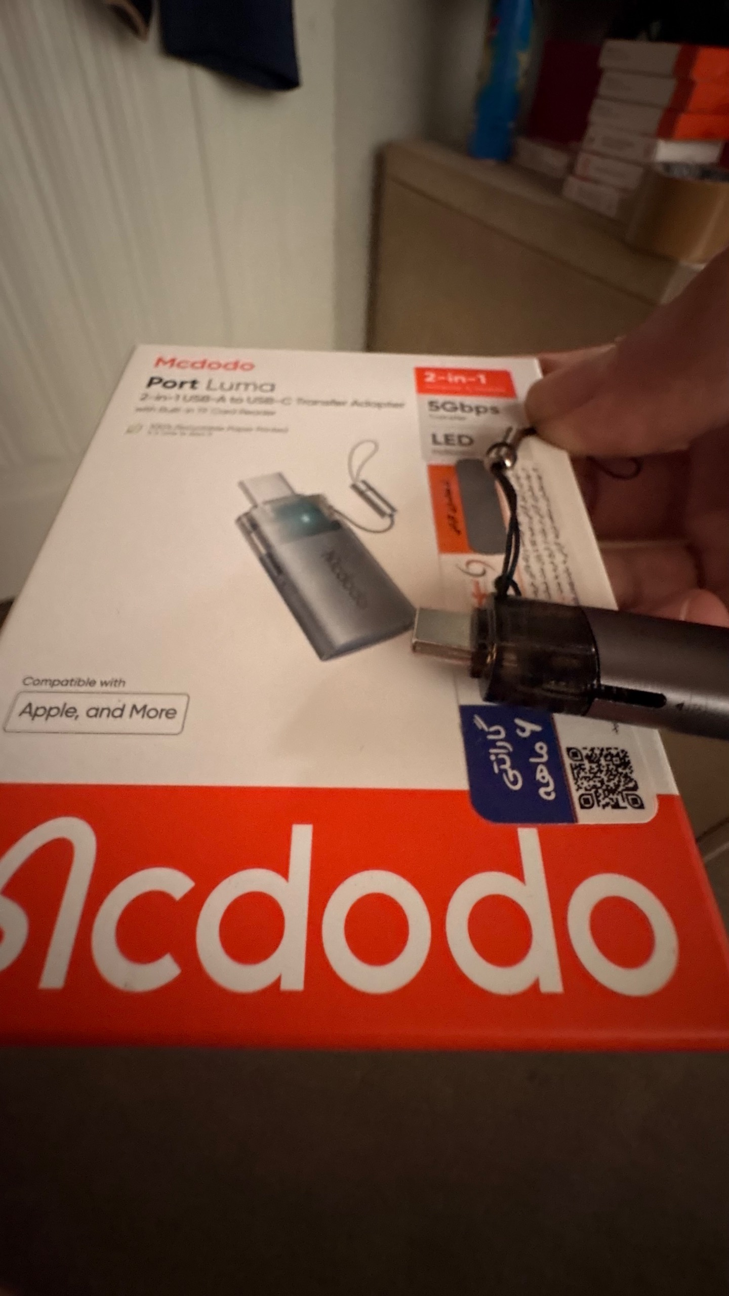 OTG تبدیل USB-A به تایپ سیMicro SD مک دودو