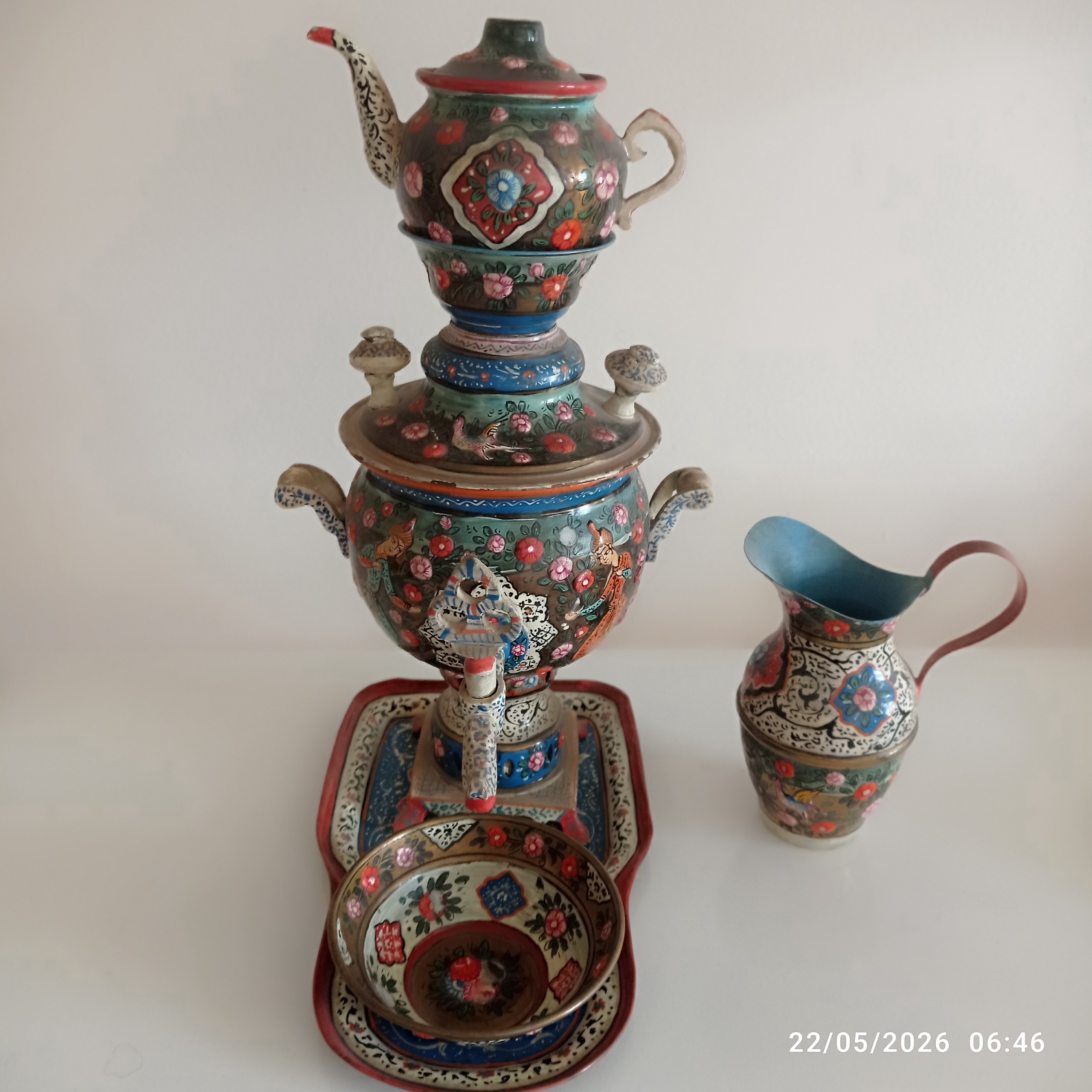 سماور عتیقه کلکسیونی 100 ساله دکوری