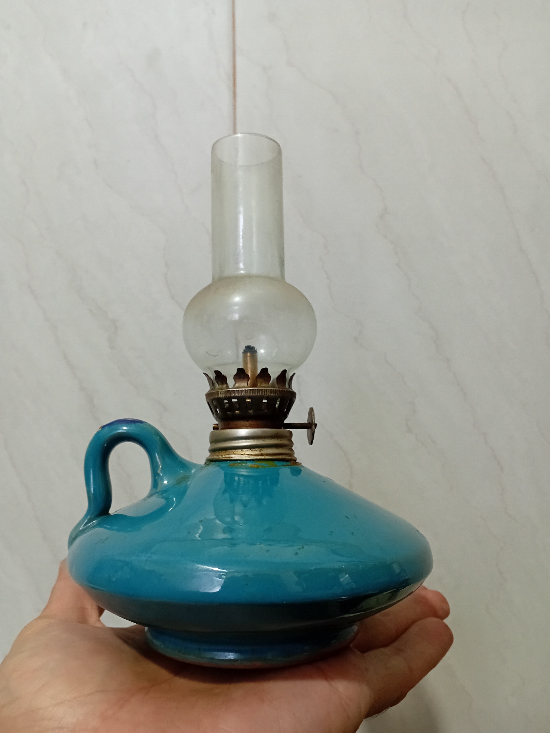 چراغ گرسوز سفالی قدیمی