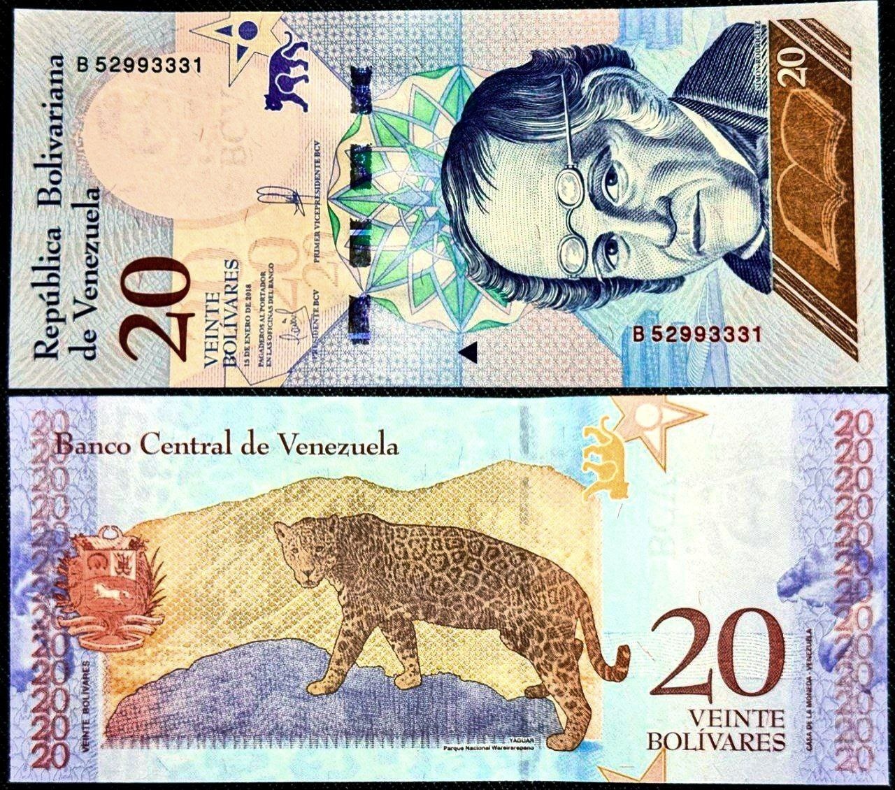 اسکناس 20بولیوار ونزولا