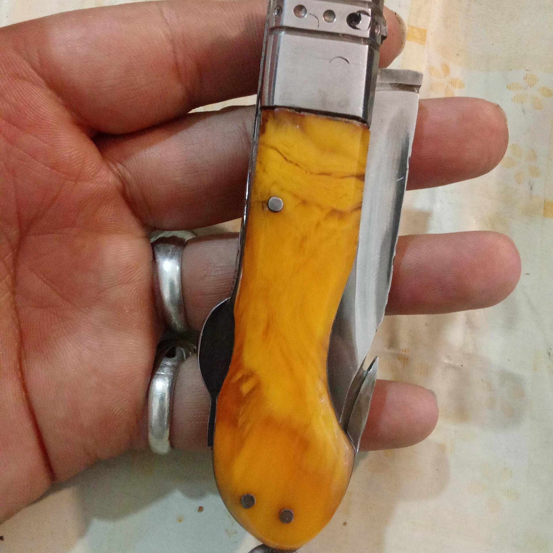 چاقو بابا دسته کهربا