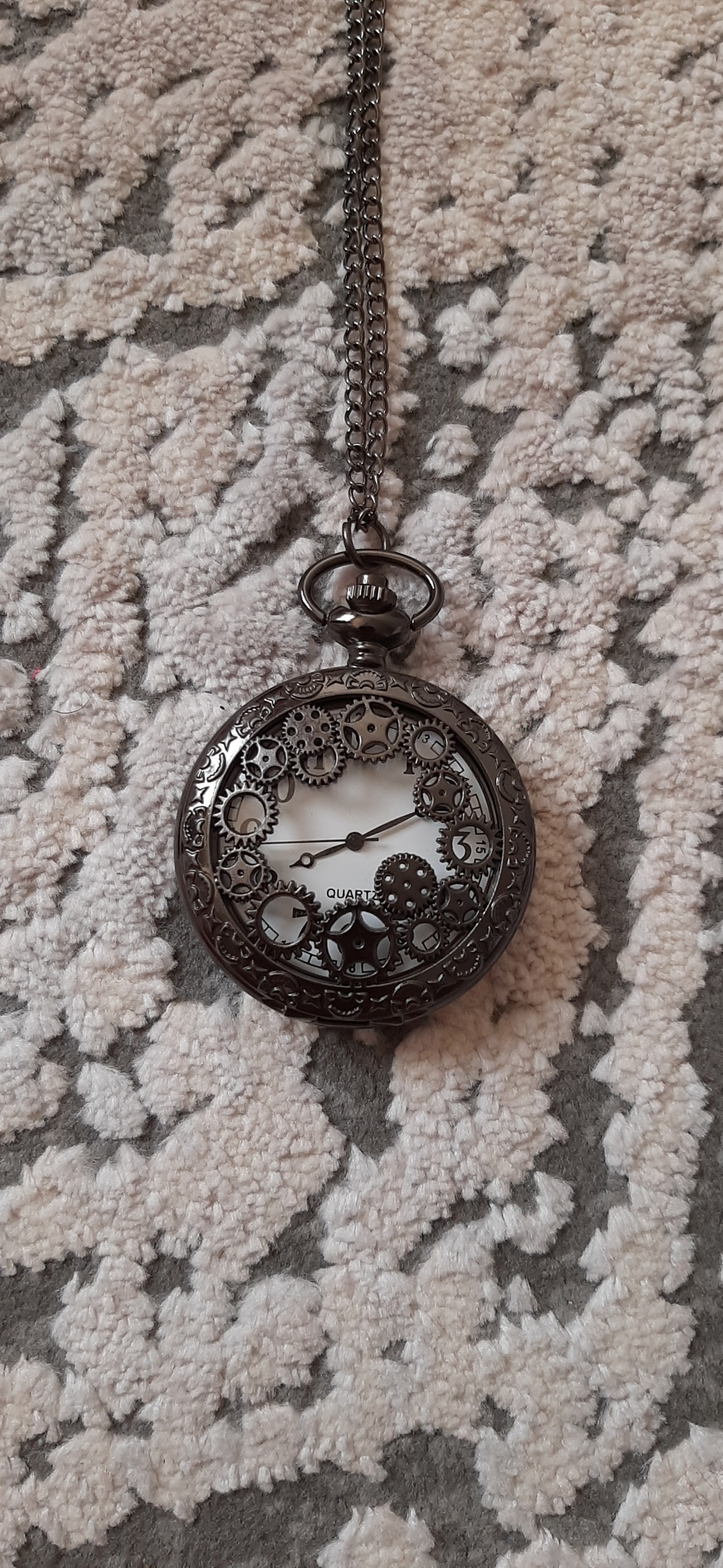 ساعت جیبی کوارتز طرح چرخ دنده