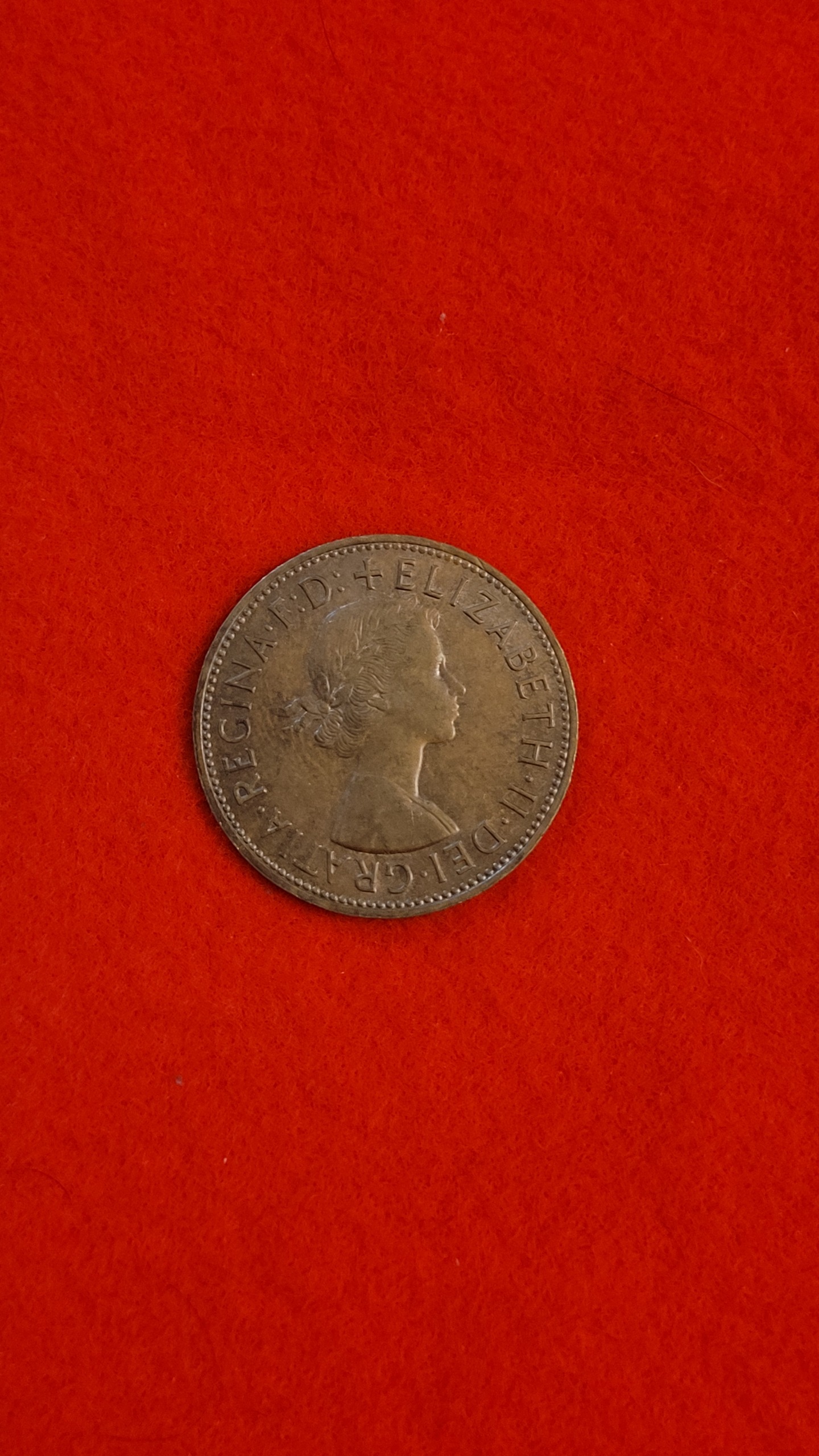 سکه 1 پنی انگلیس 1967 الیزابت کمیاب کد170
