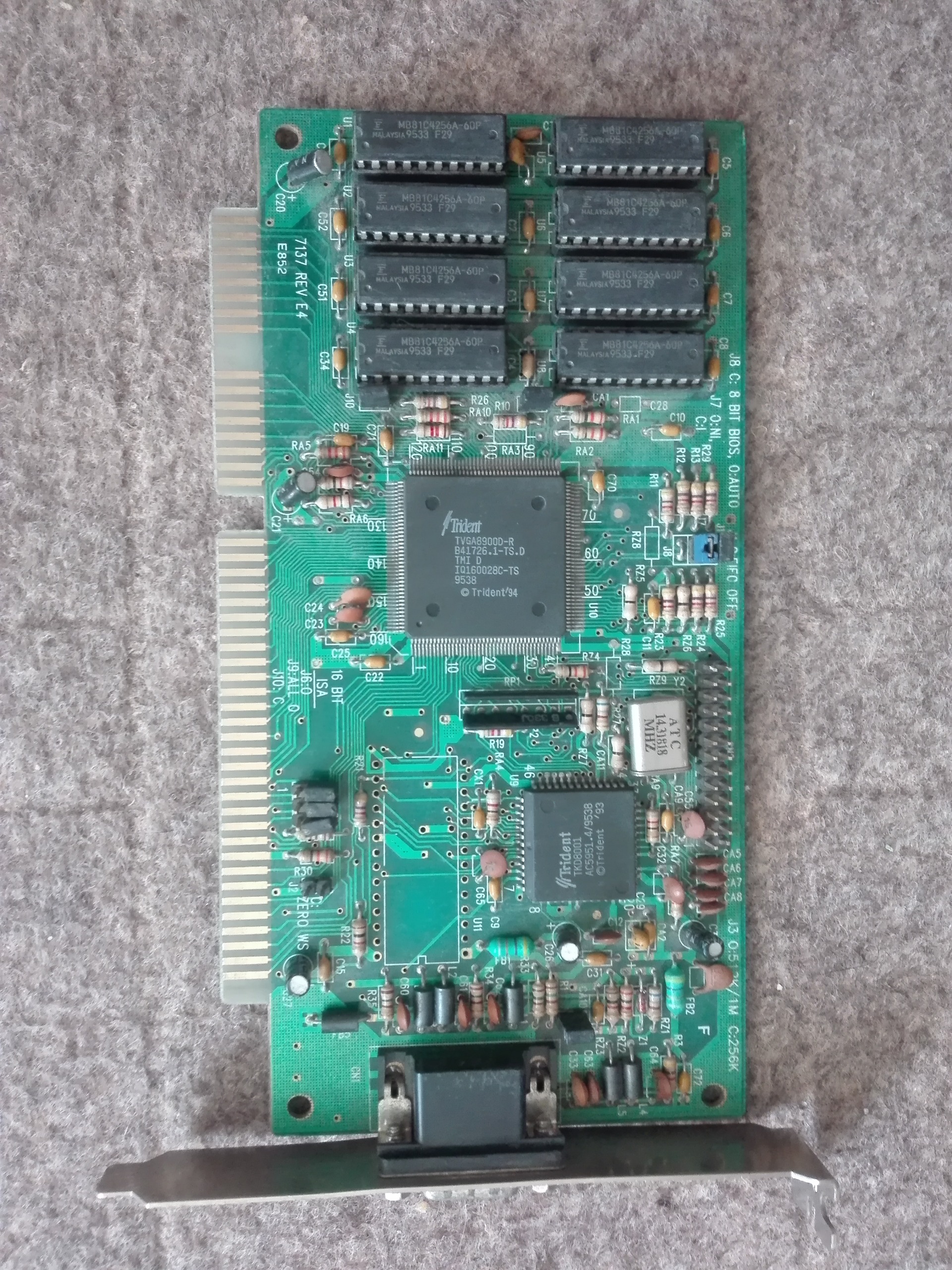 کارت گرافیک TRIDENT8900 سوکت ISA  قدیمی و نوستالژی