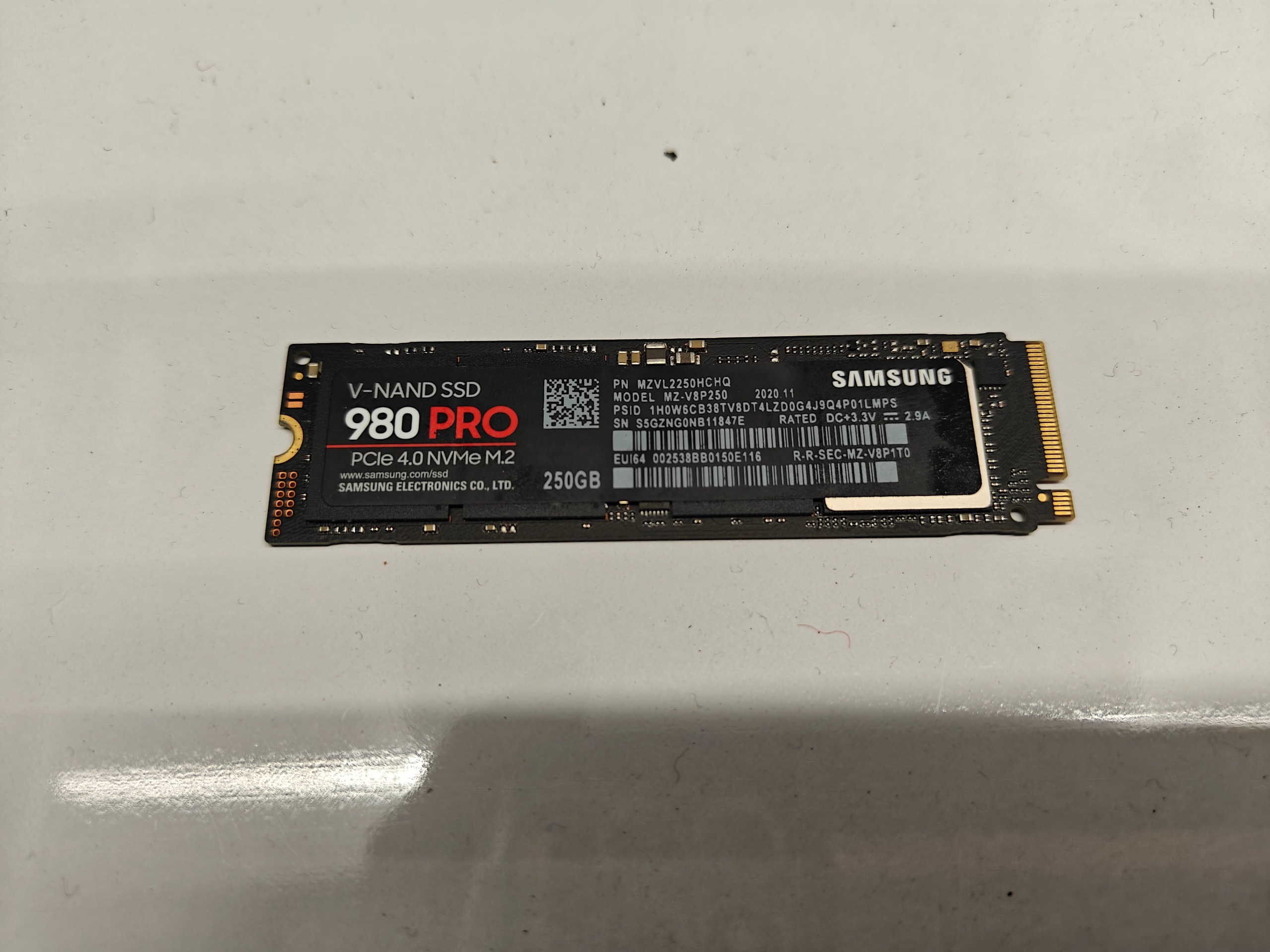 SSD Samsung 980 pro 250 gig