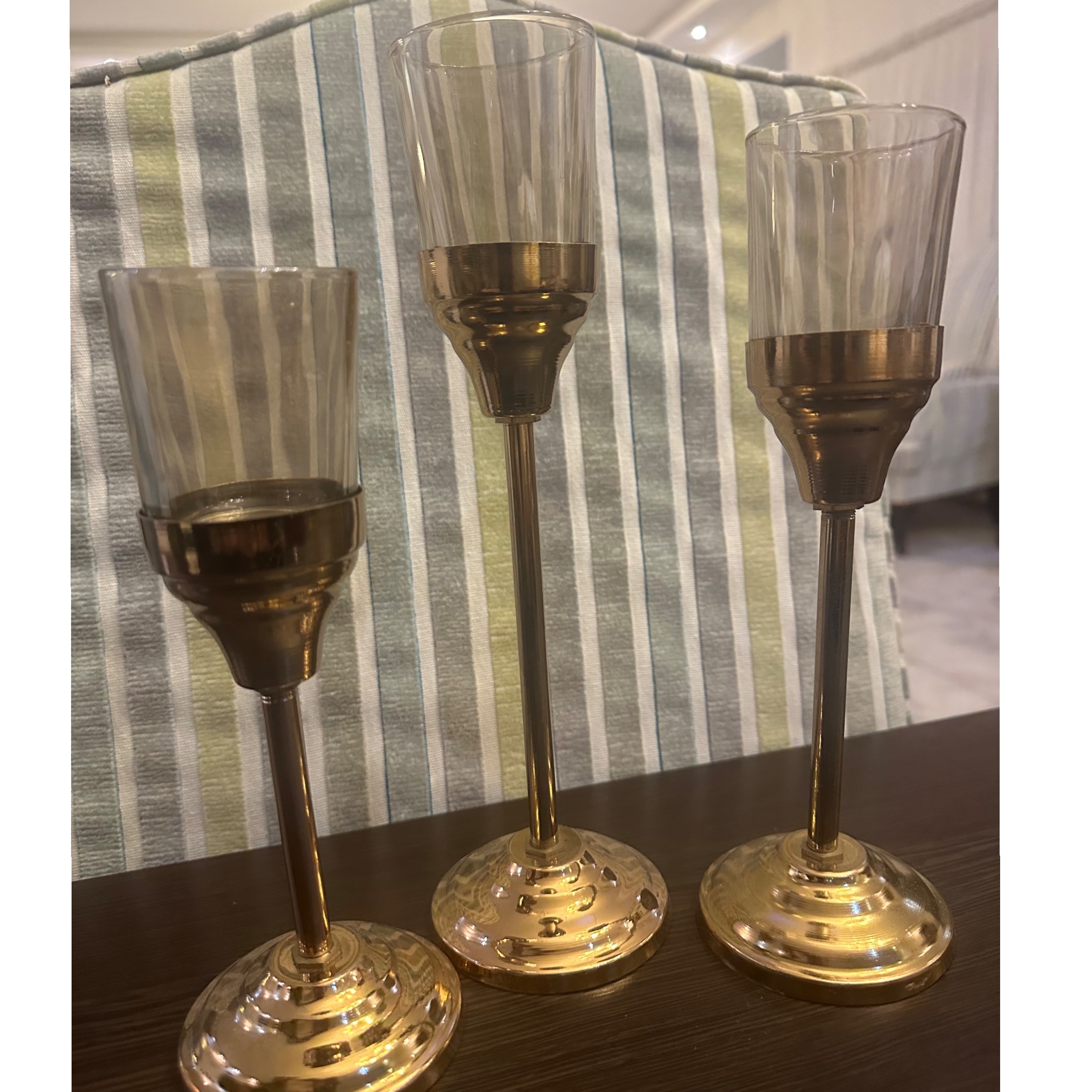 شمعدان سه تایی پایه دار