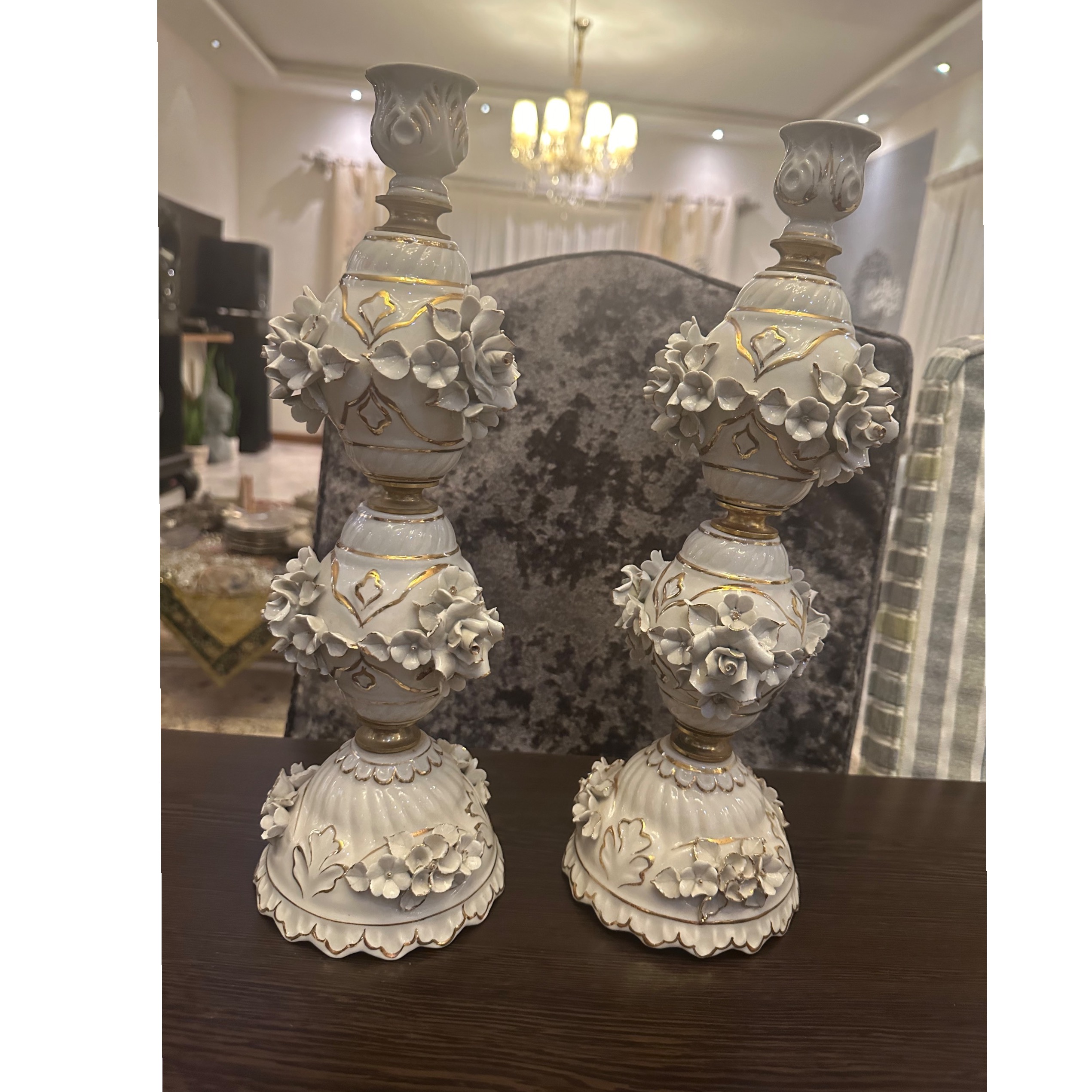 یک جفت شمعدان چینی