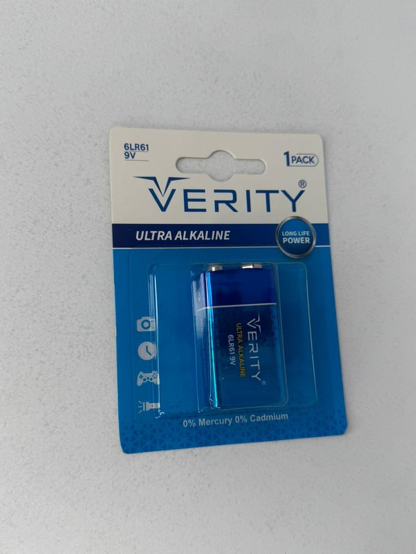 باتری کتابی 9 ولت ورِیتی 6LR61 Ultra Alkaline