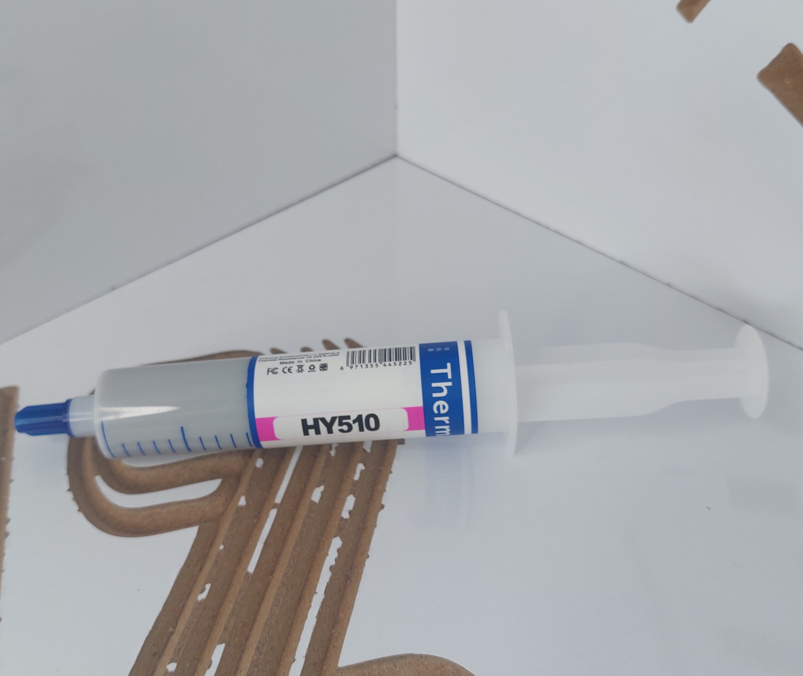 خمیر سیلیکون طوسی مدل HY510 سرنگ 30 گرمی