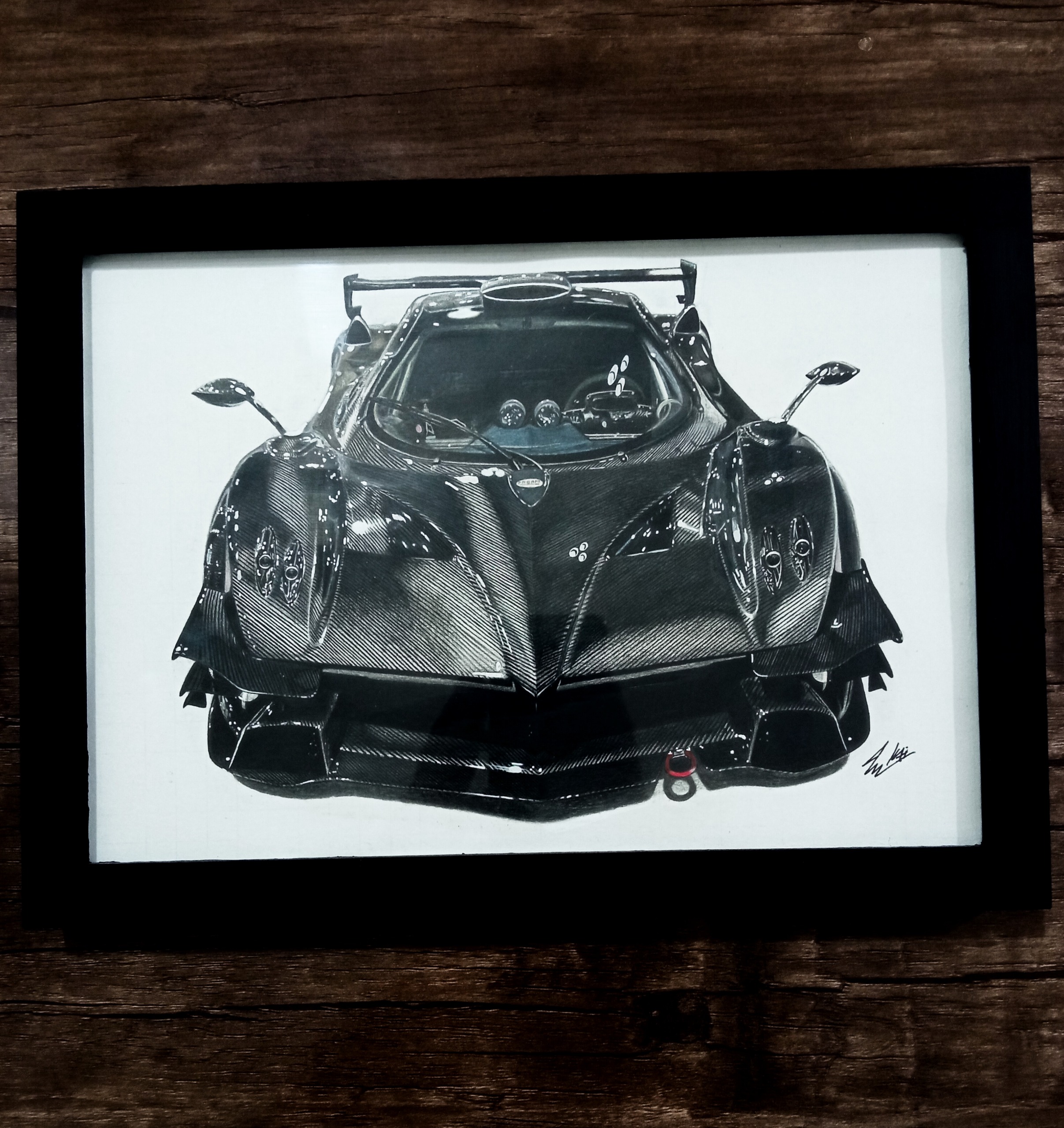 تابلو نقاشی ماشین Pagani zonda R