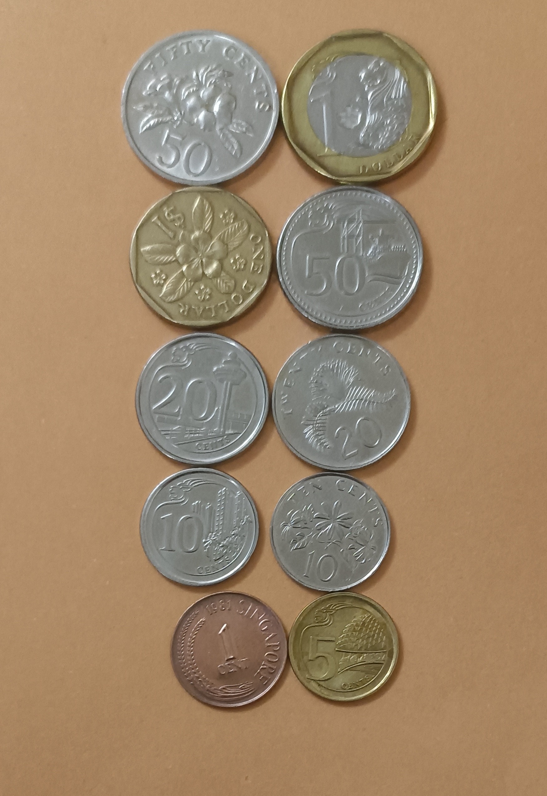 ست سکه سنگاپور ده عدد