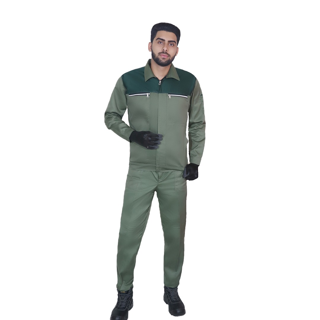 لباس کار مهندسی رامتین طرح سبز کد i14