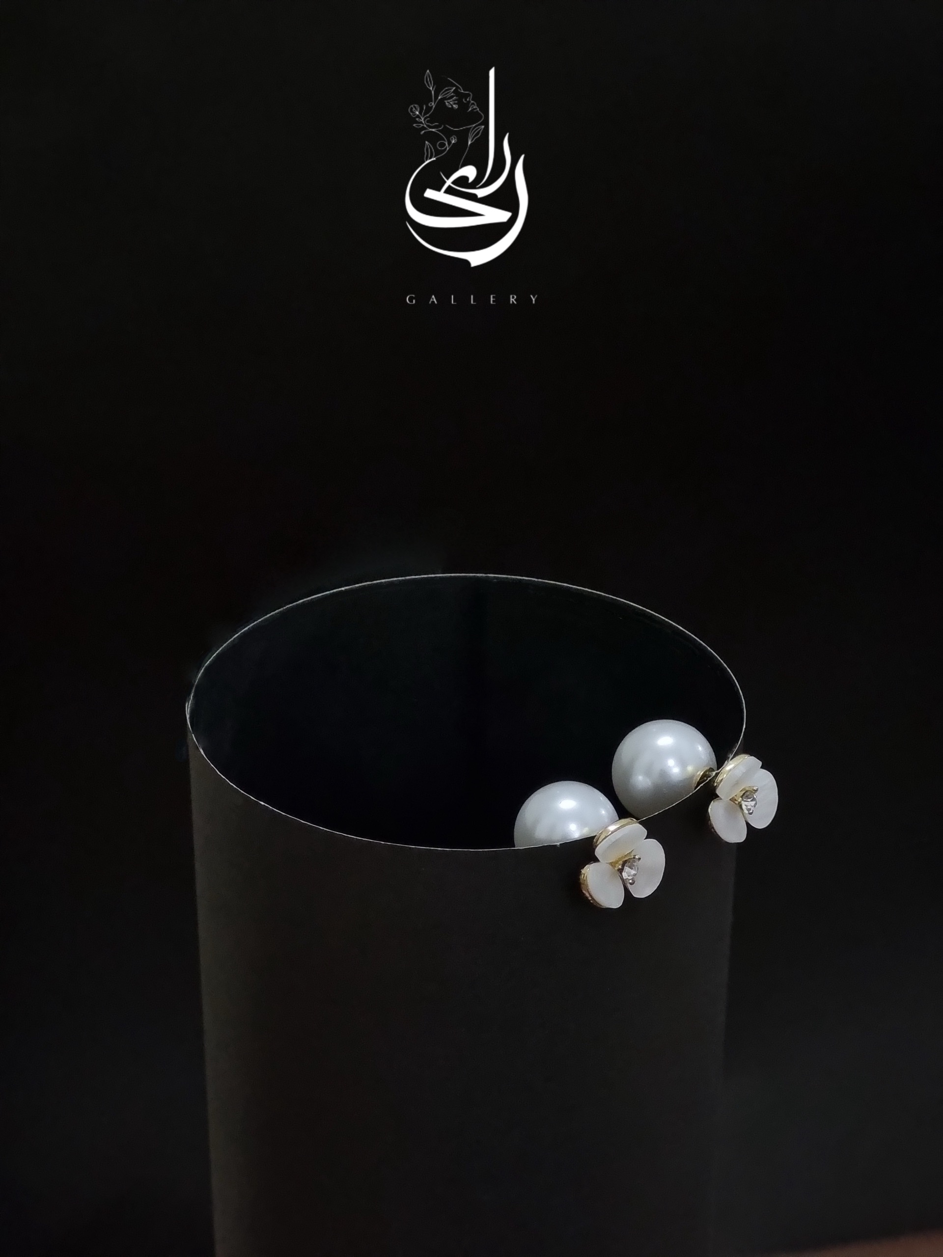 گوشواره دو طرفه گلِ مروارید