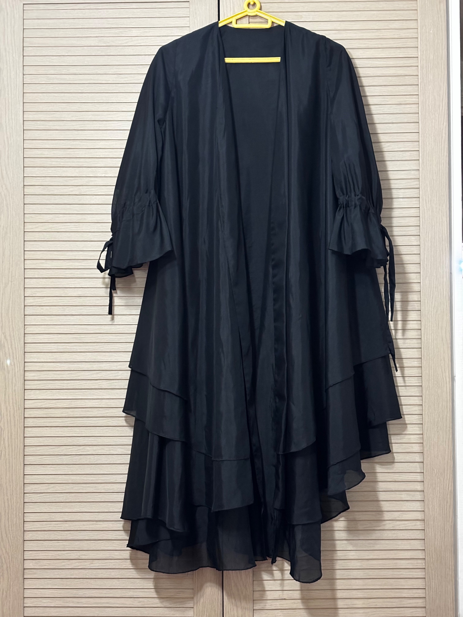 مانتو زنانه حریر ساتن چند لایه