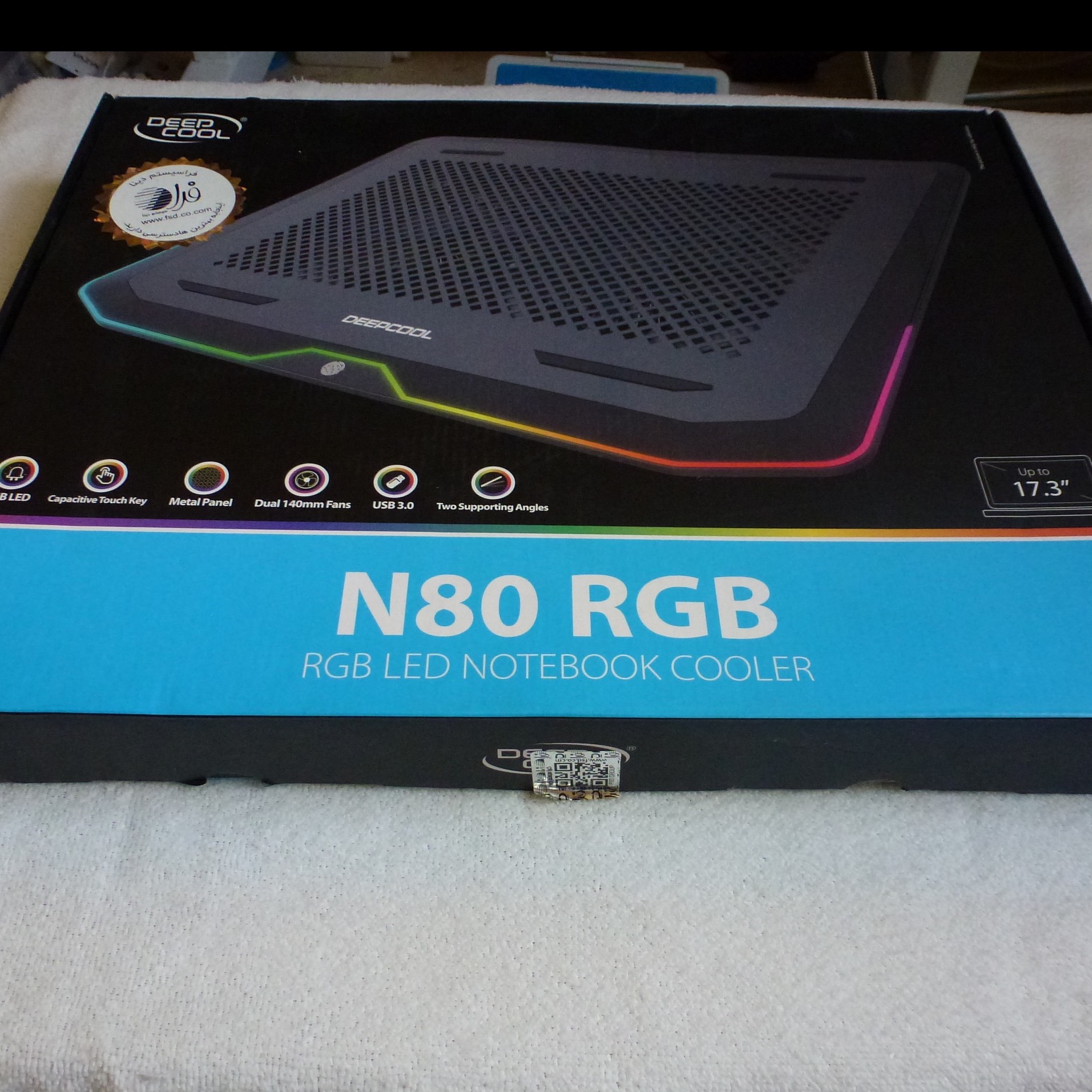کول پد لپ تاپ دیپ کول مدل N80 RGB